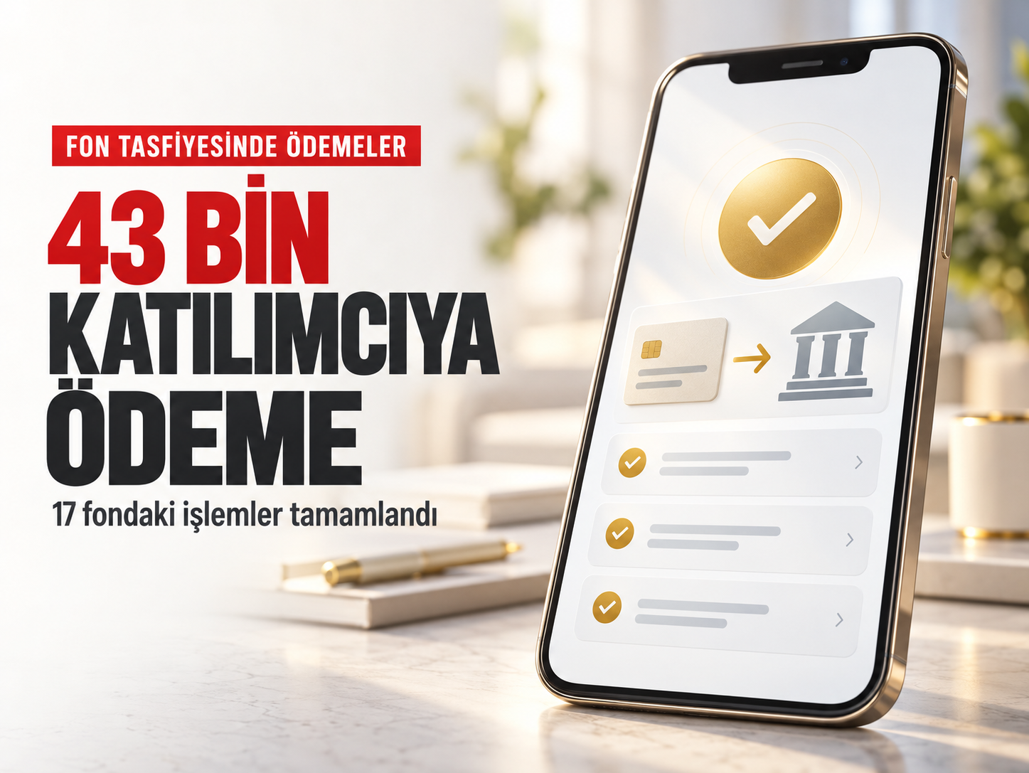 43 bin fon katılımcısının parası banka hesaplarına aktarıldı