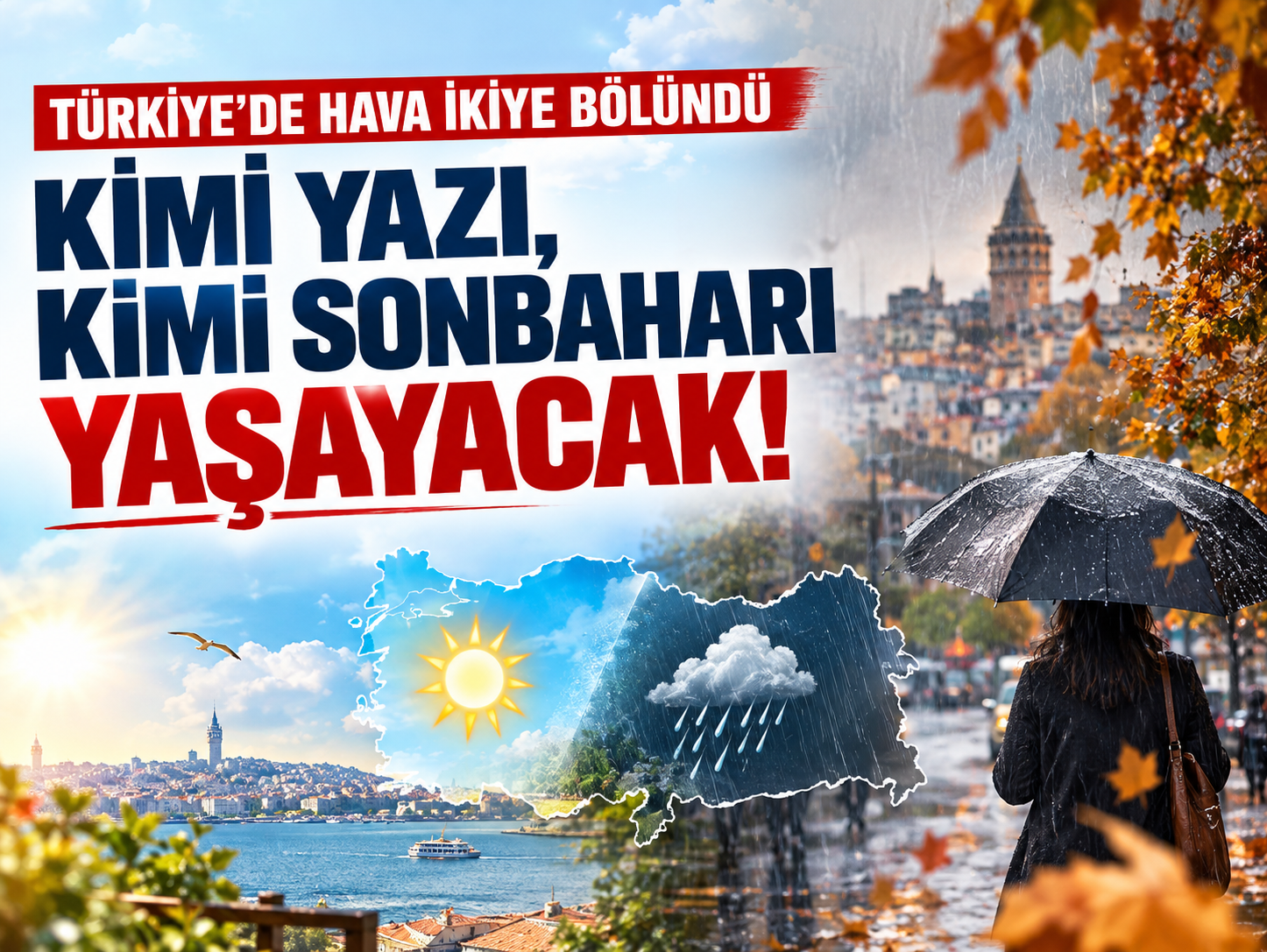 Bir yanda 32 derece, diğer yanda sağanak! İşte 9 Ekim hava durumu