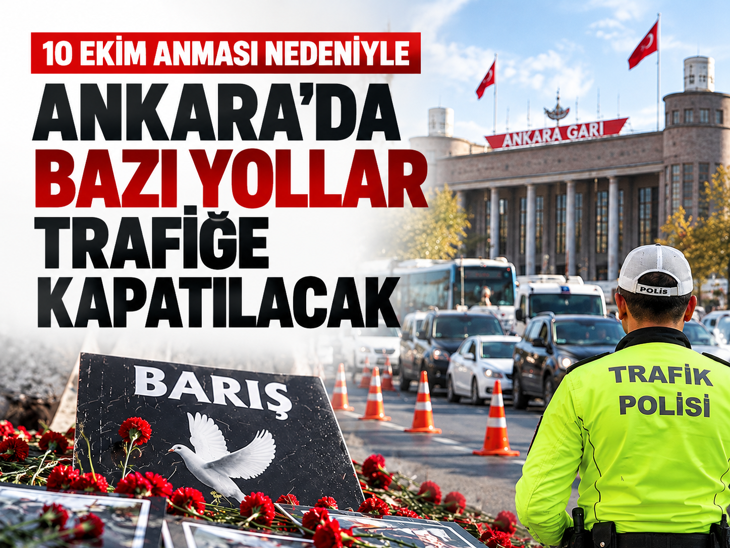 10 Ekim anması nedeniyle Ankara'da bazı yollar kapanacak
