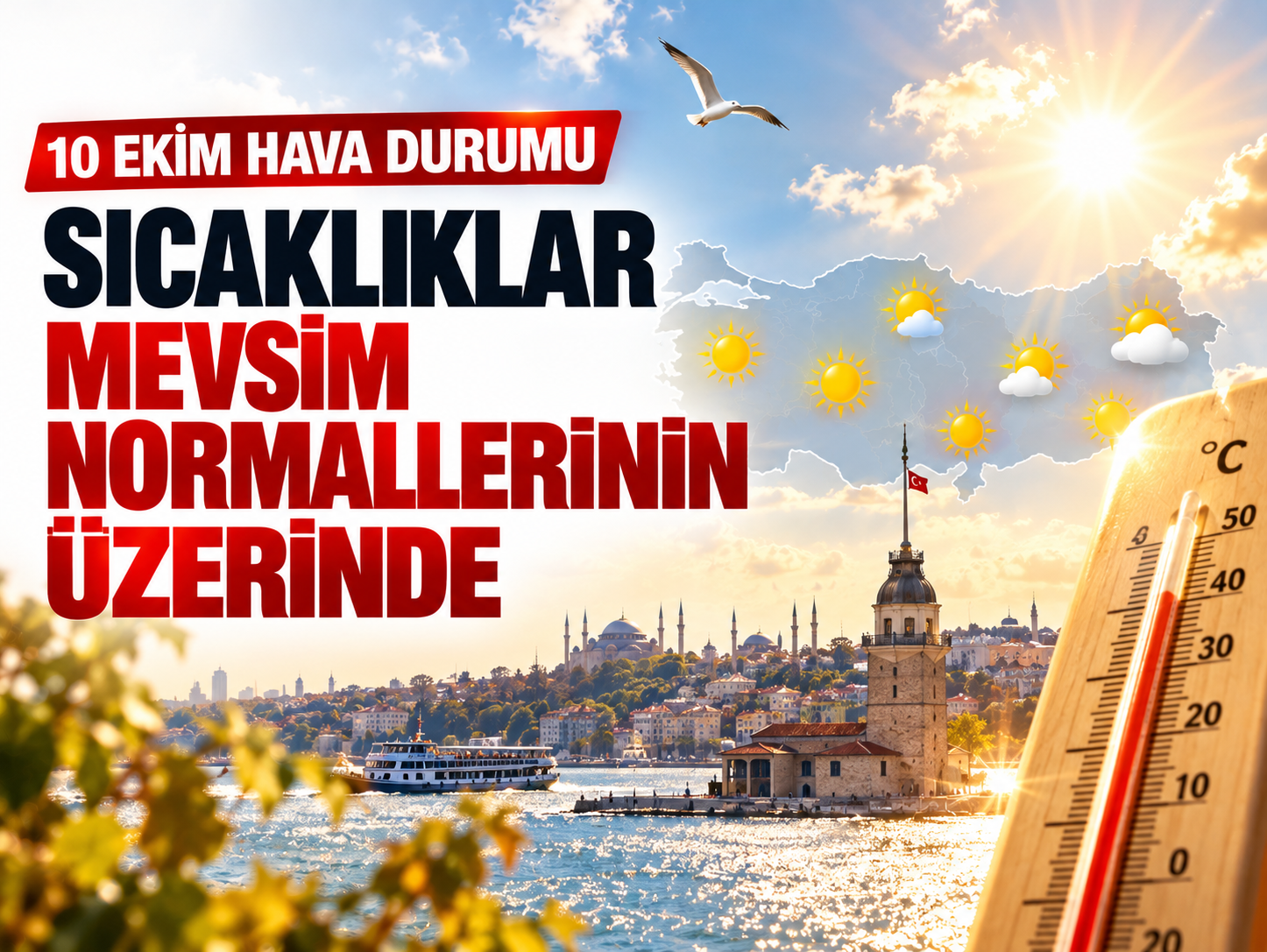 10 Ekim hava durumu: Sıcaklıklar mevsim normallerinin üzerinde