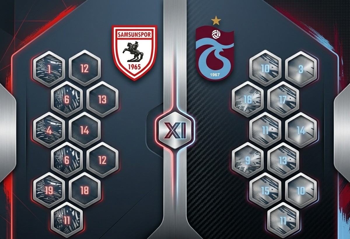 Samsunspor–Trabzonspor maçında ilk 11’ler belli oldu
