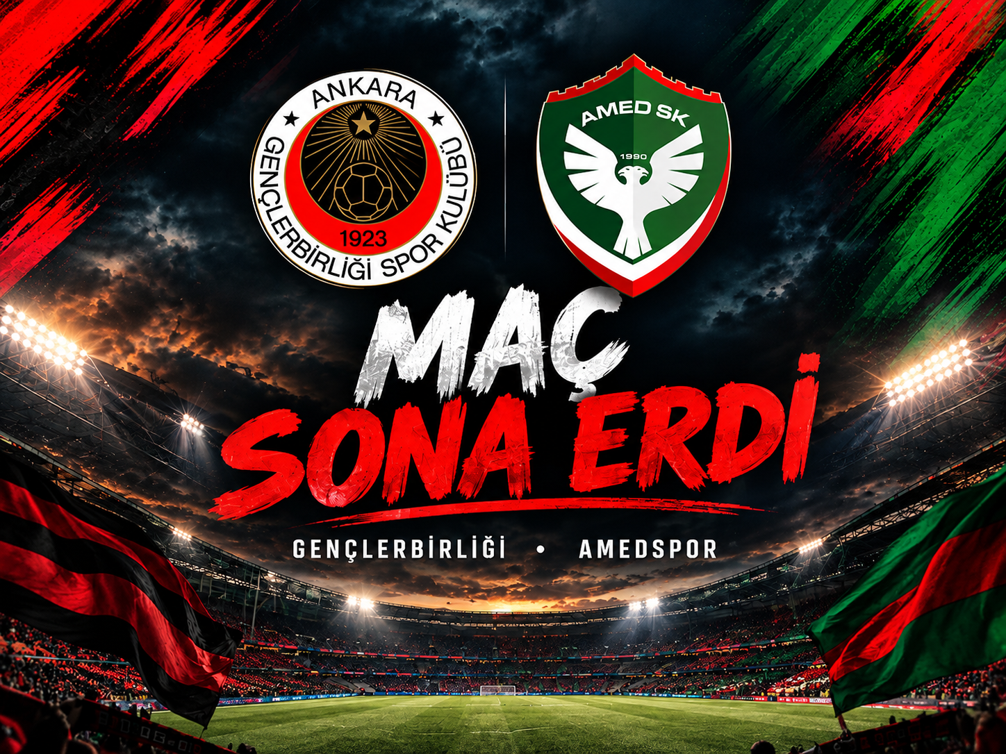 Gençlerbirliği–Amedspor maçında son düdük çaldı
