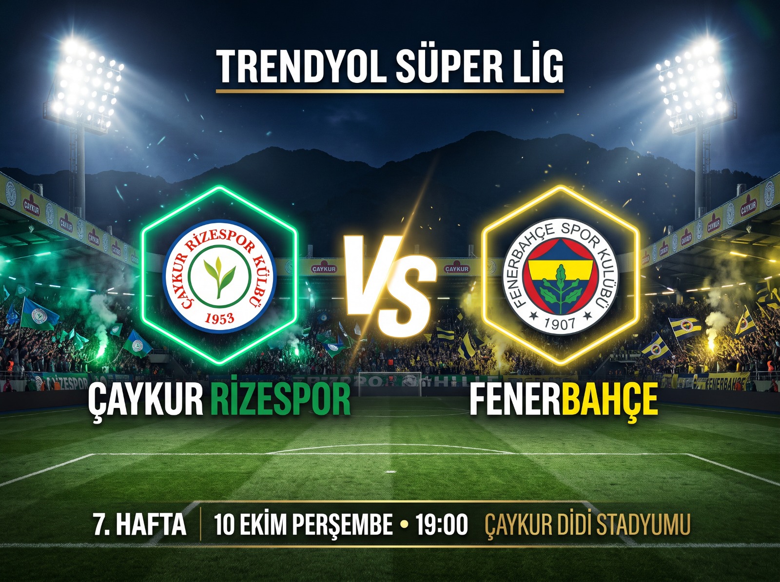 Fenerbahçe, Çaykur Rizespor deplasmanında sahaya çıktı