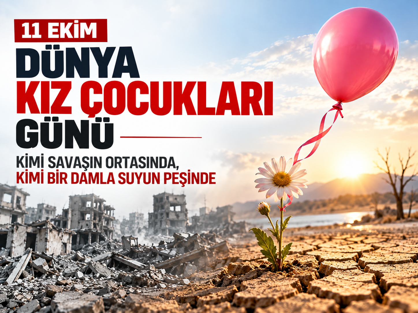11 Ekim Dünya Kız Çocukları Günü: Kimi savaşın ortasında, kimi bir damla suyun peşinde