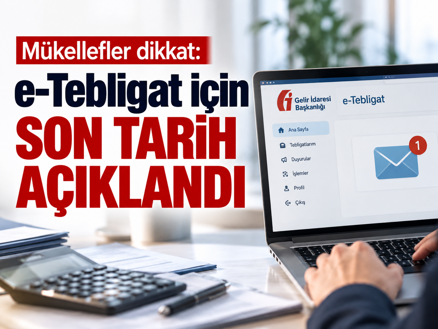 Mükellefler dikkat: e-Tebligat için son tarih açıklandı