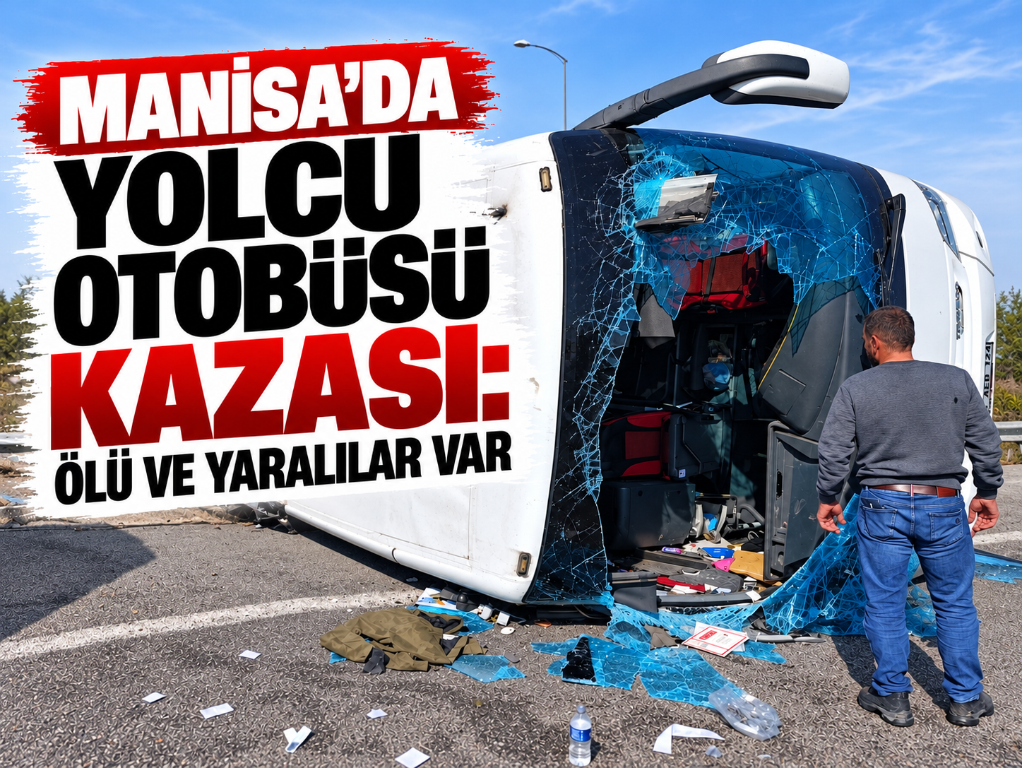 Manisa’da yolcu otobüsü kazası: Ölü ve yaralılar var