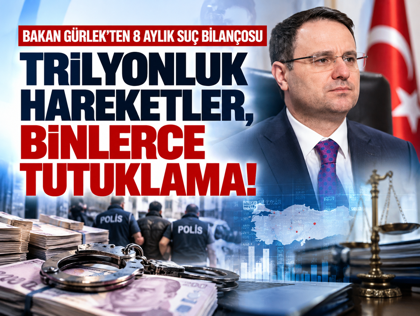 81 ilde dev operasyon bilançosu! Bakan Gürlek rakamları paylaştı