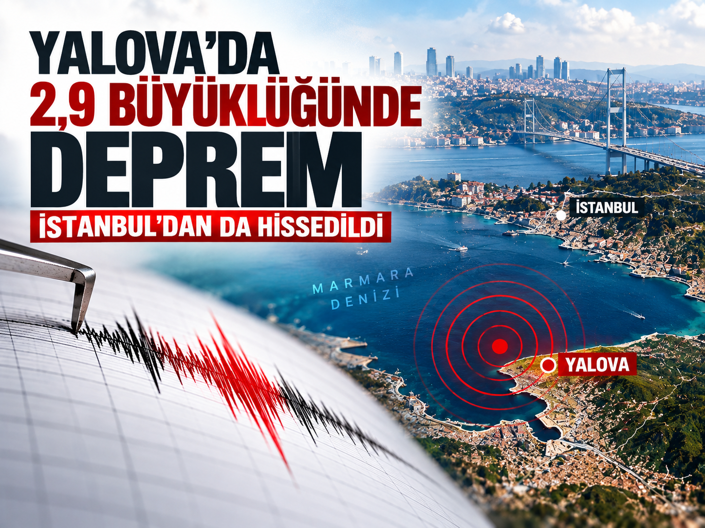 Yalova'da 2,9 büyüklüğünde deprem: İstanbul'da da hissedildi