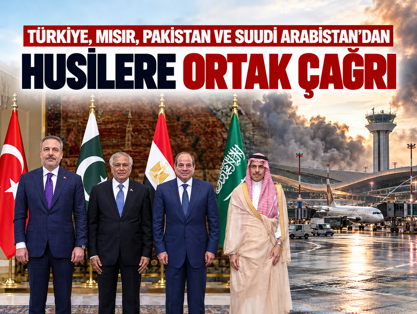 Türkiye, Mısır, Pakistan ve Suudi Arabistan'dan Husilere ortak çağrı