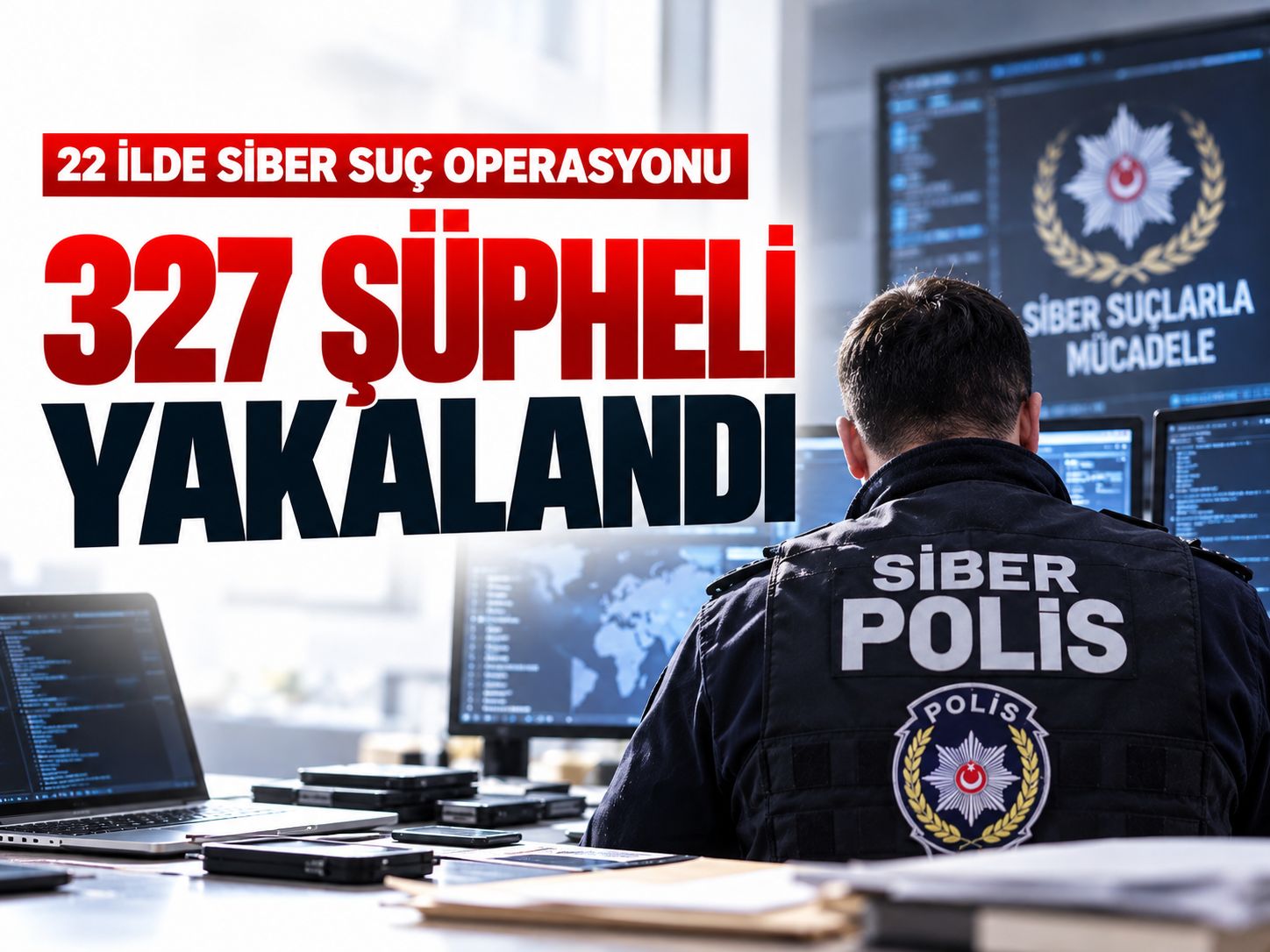 22 ilde siber suç operasyonu: 327 şüpheli yakalandı