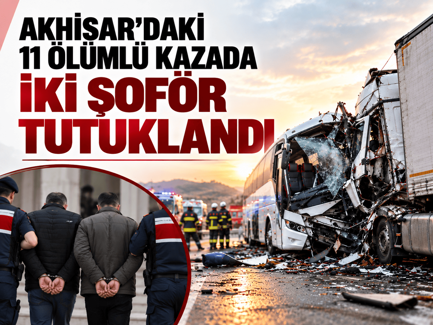 Akhisar’daki 11 ölümlü kazada iki şoför tutuklandı