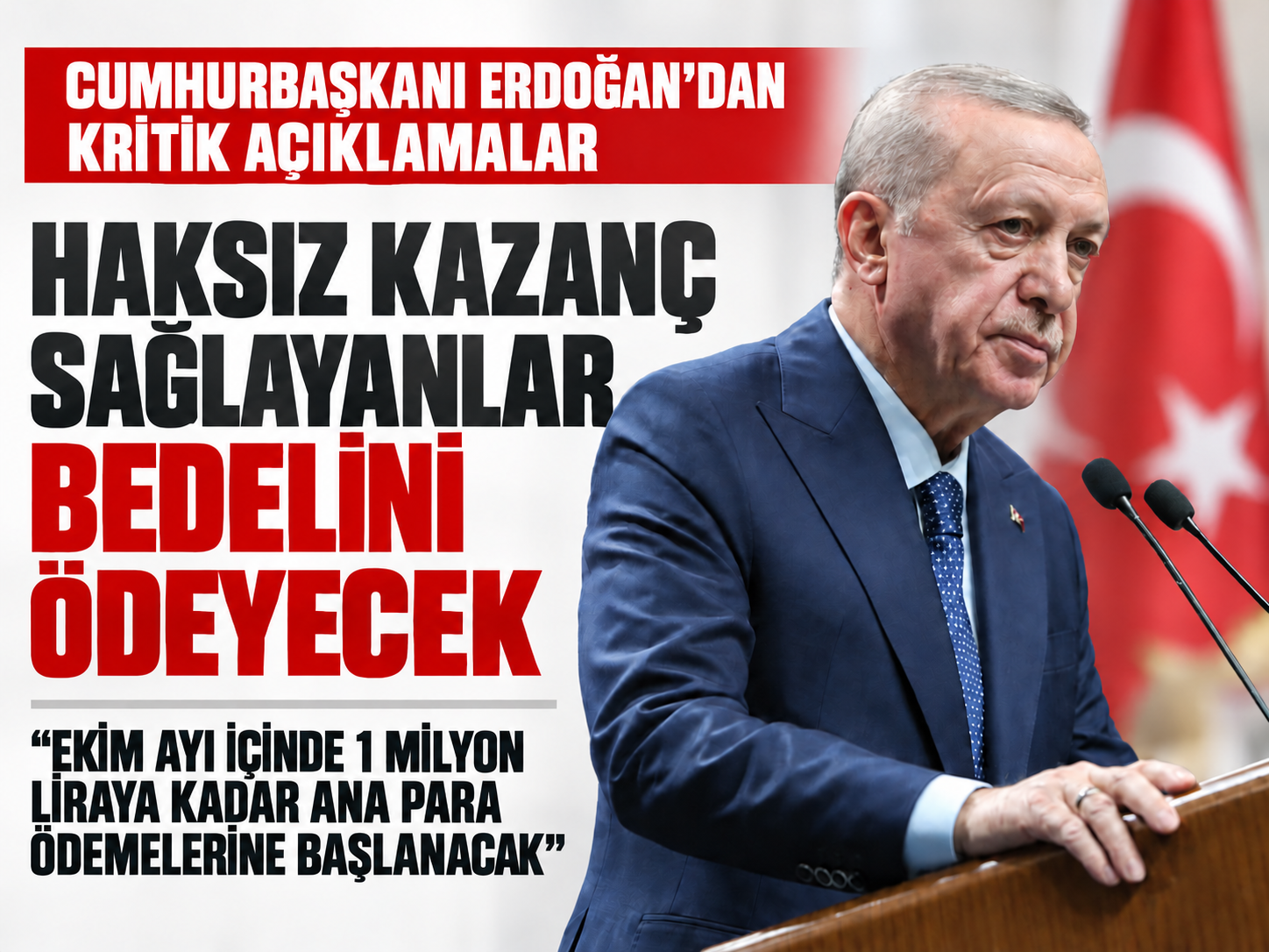 Erdoğan’dan fon soruşturması açıklaması: Haksız kazanç sağlayanlar bedelini ödeyecek