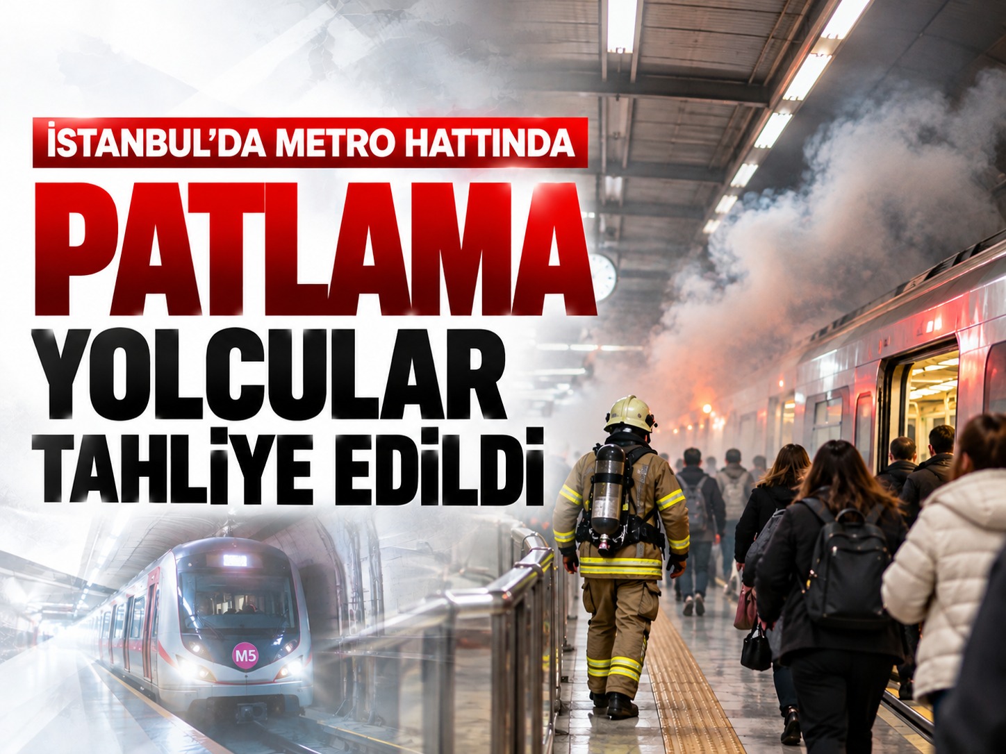 İstanbul'da metro hattında patlama: Yolcular tahliye edildi