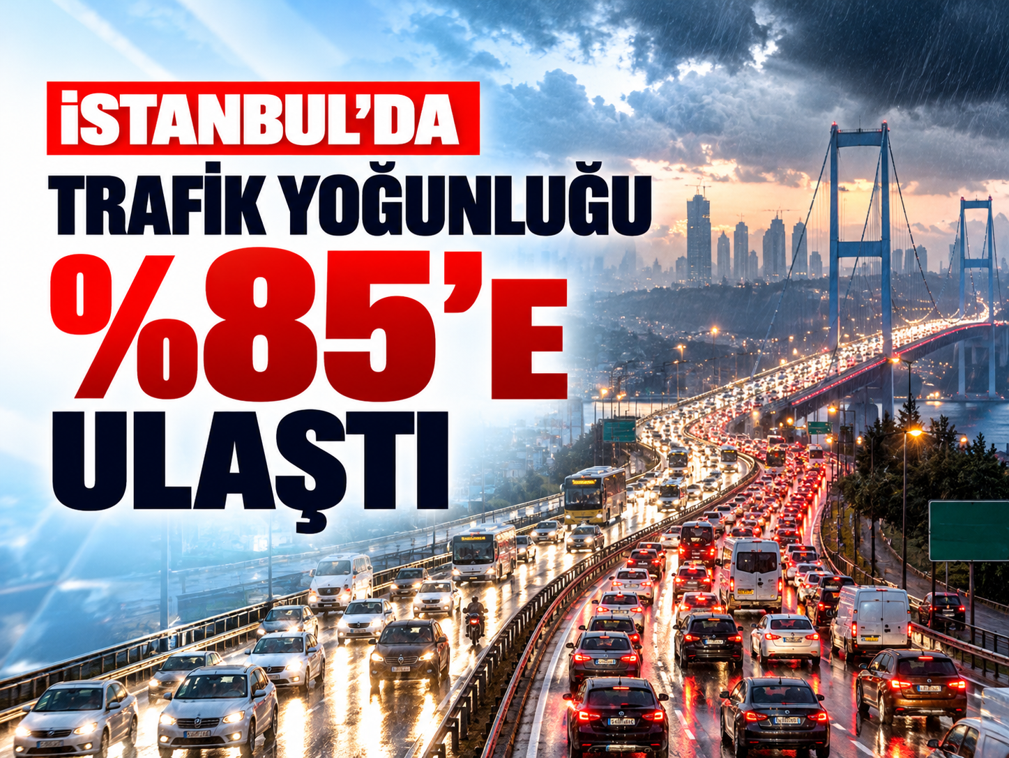 İstanbul’da trafik çilesi! Harita kırmızıya döndü