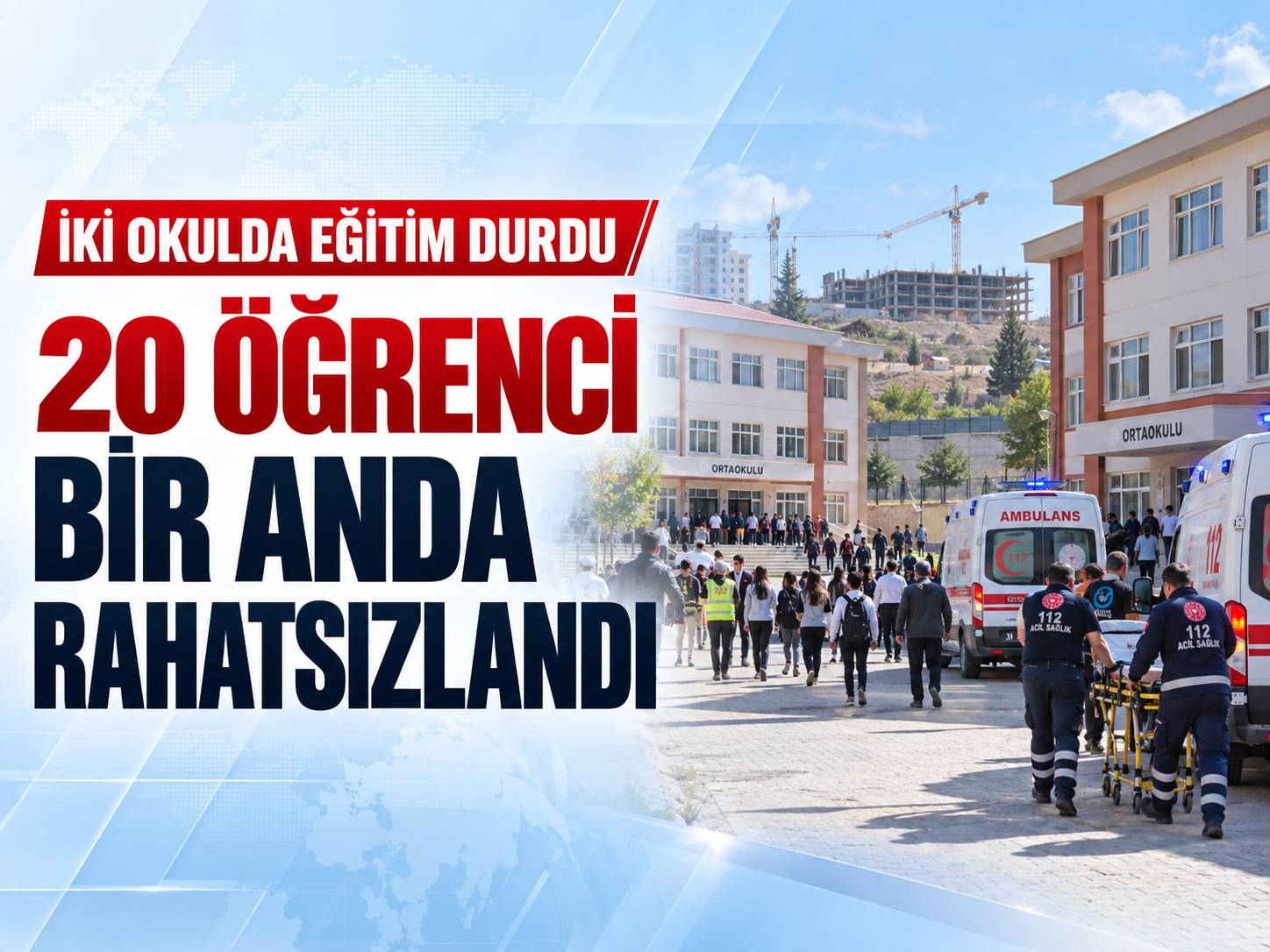 Kahramanmaraş'ta 20 öğrenci hastanelik oldu! Şüpheli varil bulundu
