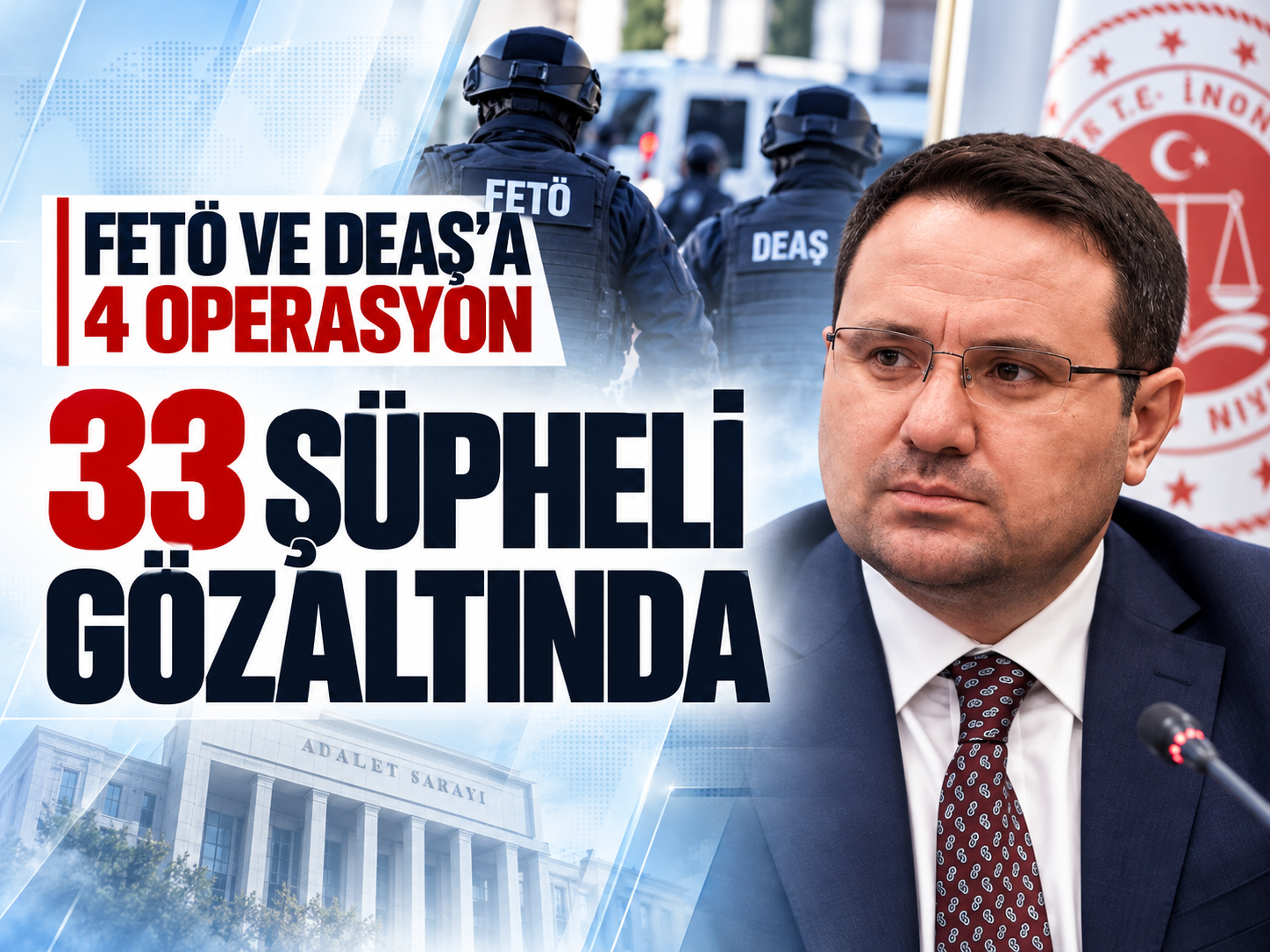 FETÖ ve DEAŞ'a 4 ayrı operasyon! 35 şüpheliden 33'ü yakalandı