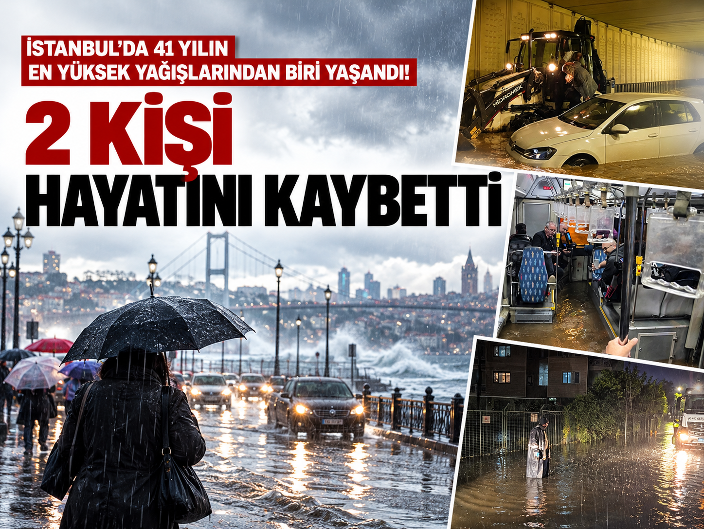İstanbul'da 41 yılın en yüksek yağışlarından biri yaşandı! 2 kişi hayatını kaybetti