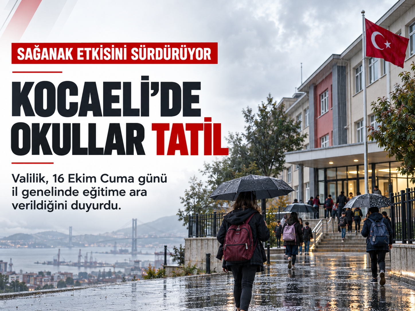 Kocaeli'de 16 Ekim Cuma okullar tatil mi? Valilik açıkladı