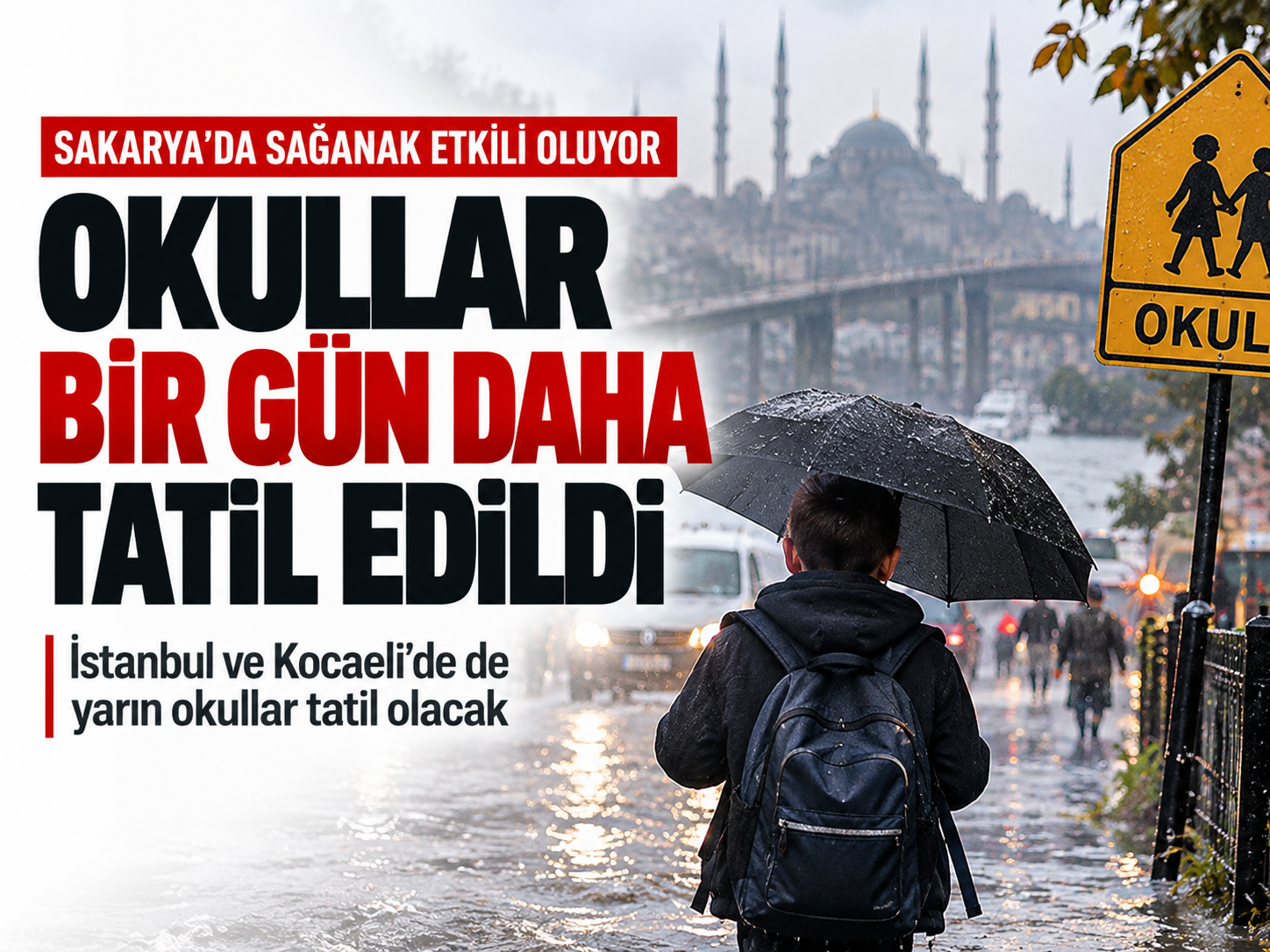 İstanbul ve Kocaeli'nin ardından bir ilde daha okullar tatil edildi