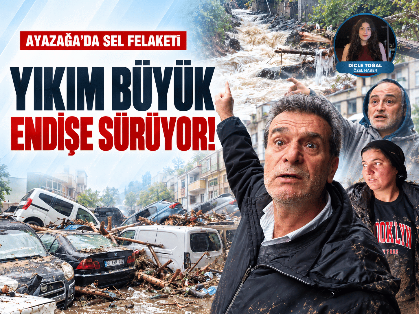 Ayazağa’da sel kabusu! Mahalleli hem altyapıyı hem maden ocağını işaret etti