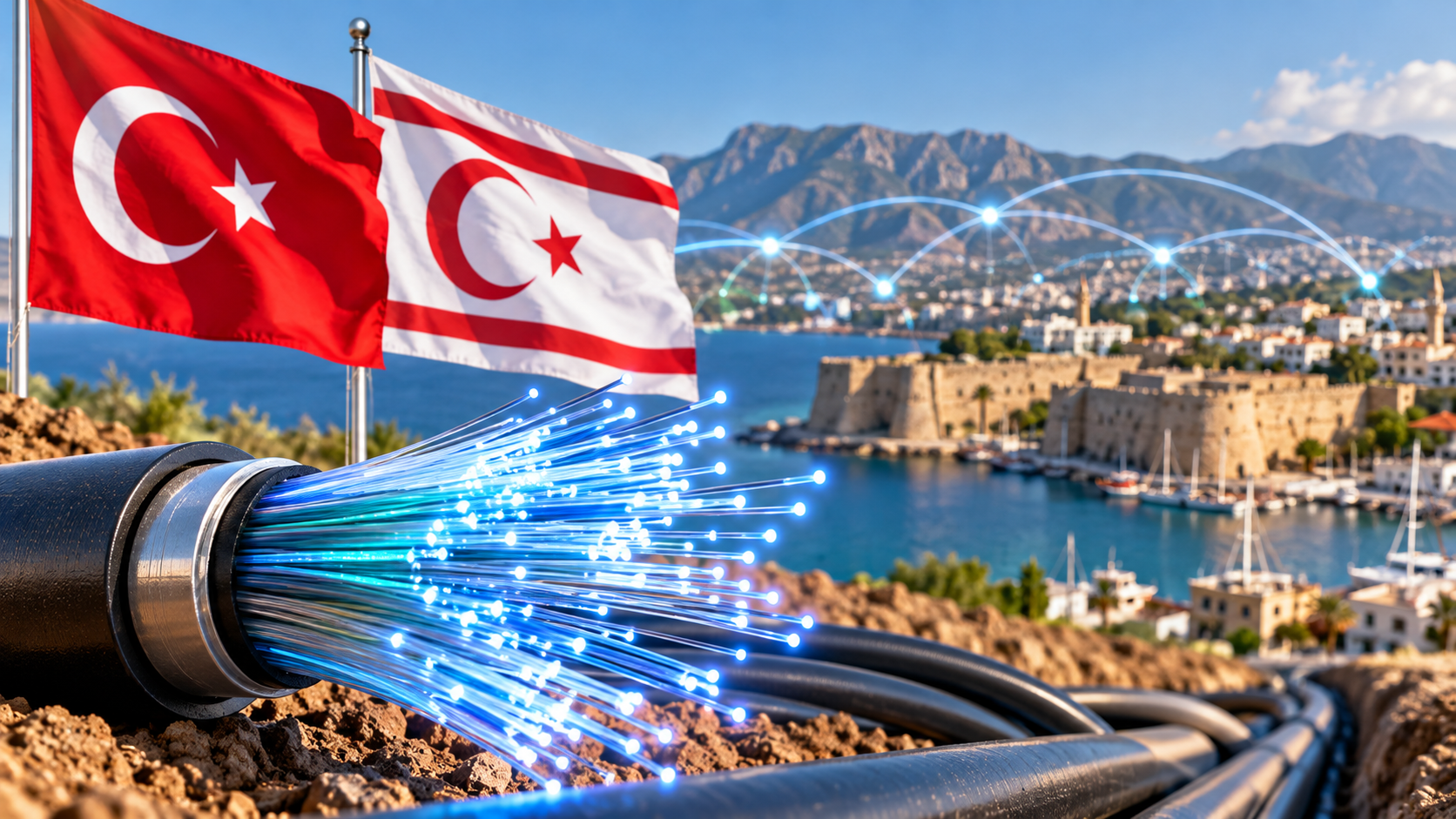 Türkiye ile KKTC arasında fiber internet protokolü