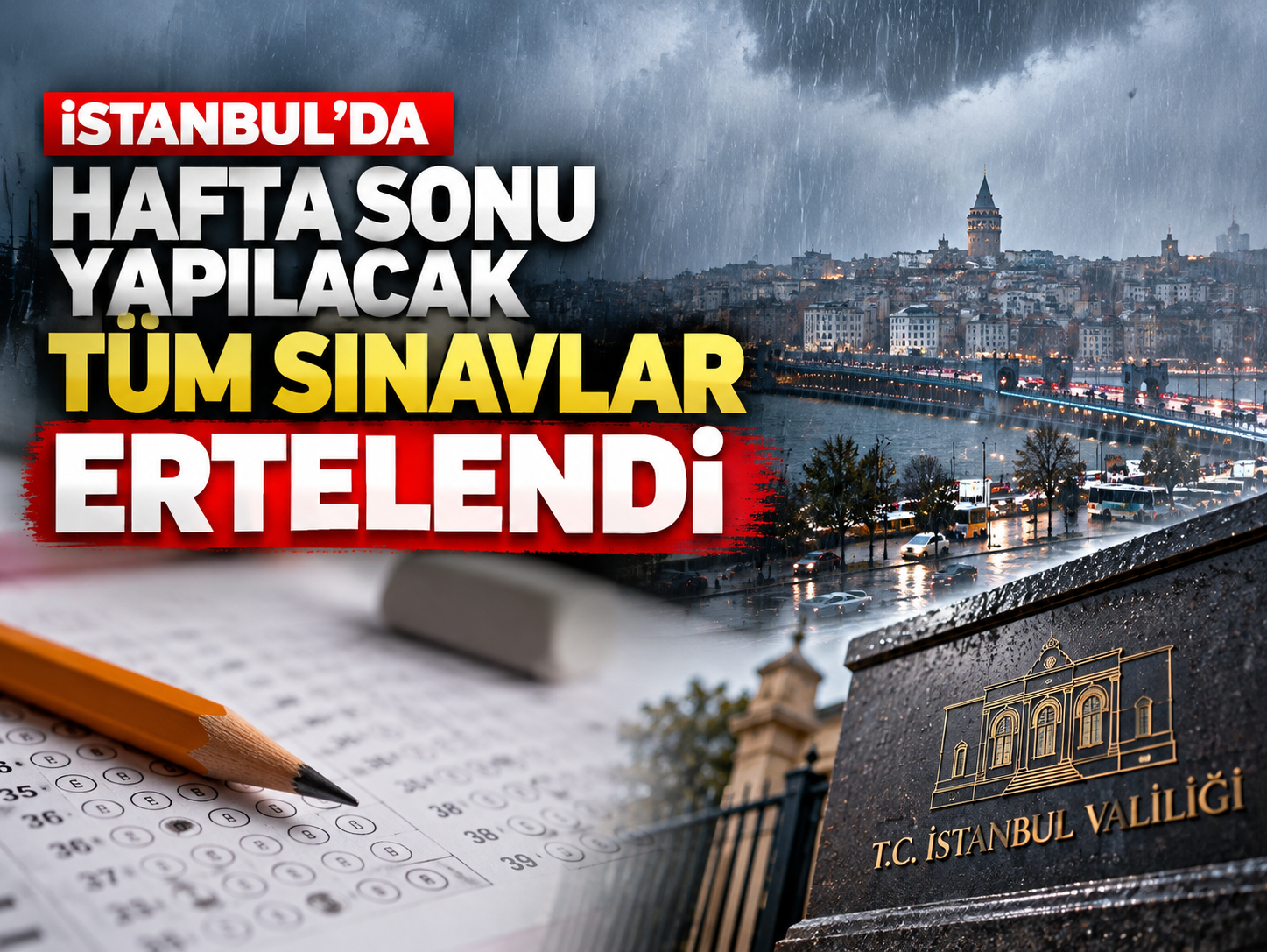 İstanbul’da hafta sonu yapılacak tüm sınavlar ertelendi