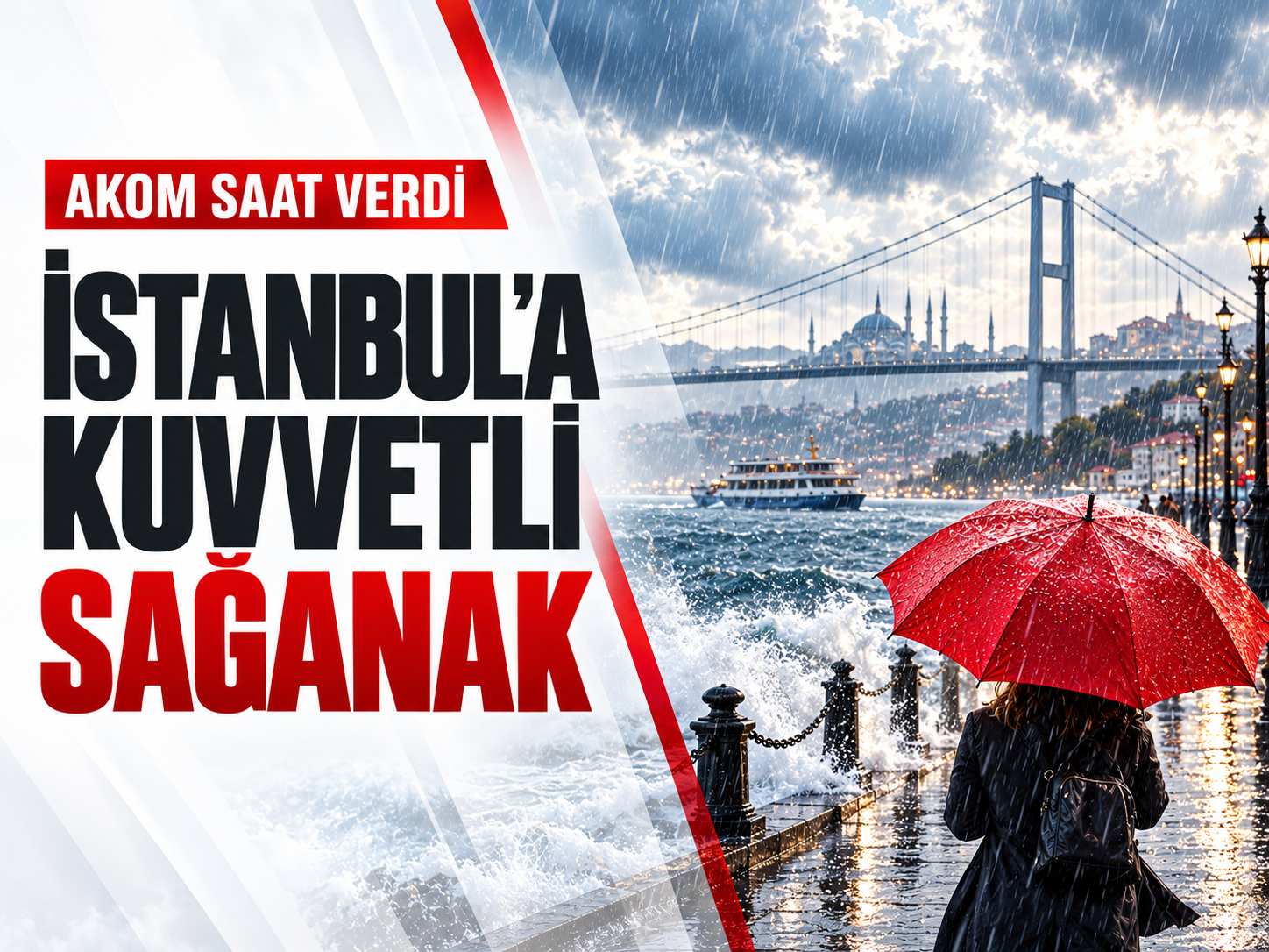 İstanbul'da yeni sağanak uyarısı! AKOM saat verdi