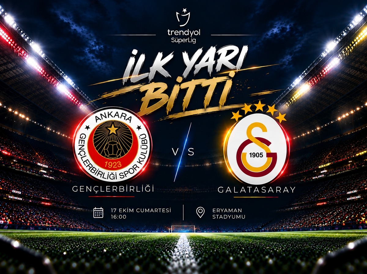 Ankara ve İstanbul karşı karşıya: Gençlerbirliği-Galatasaray maçında ilk yarı sona erdi