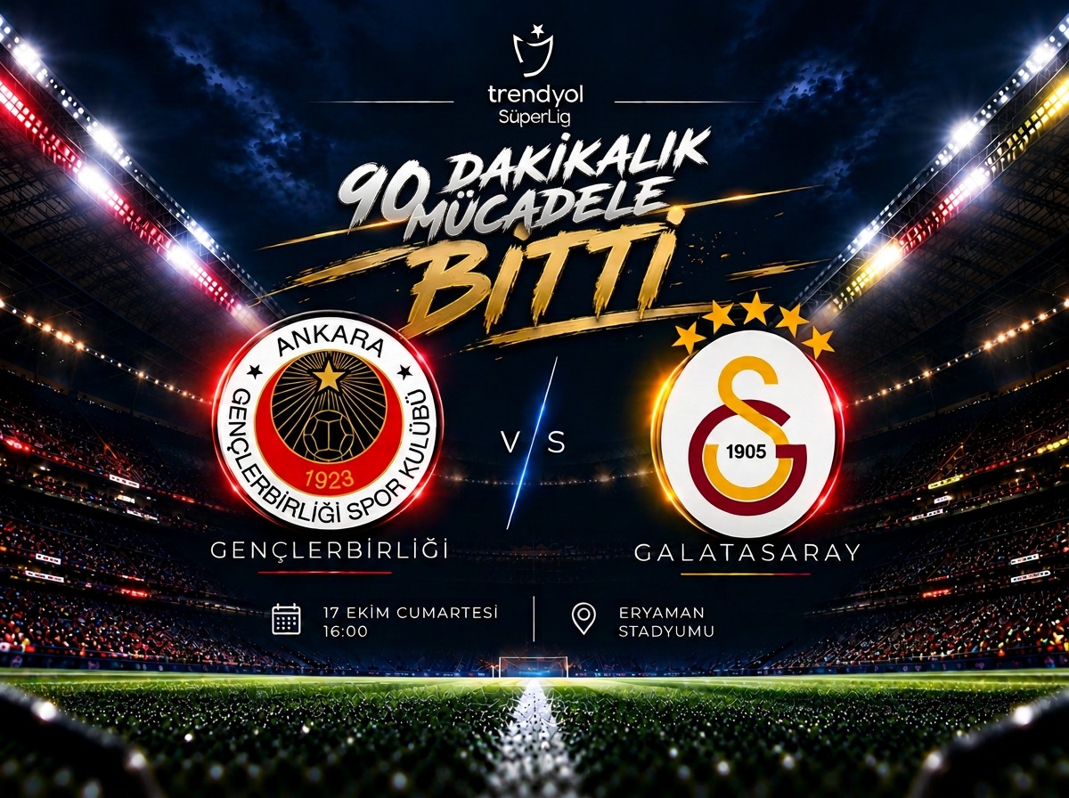 Ankara'da son düdük: Gençlerbirliği-Galatasaray maçı sona erdi