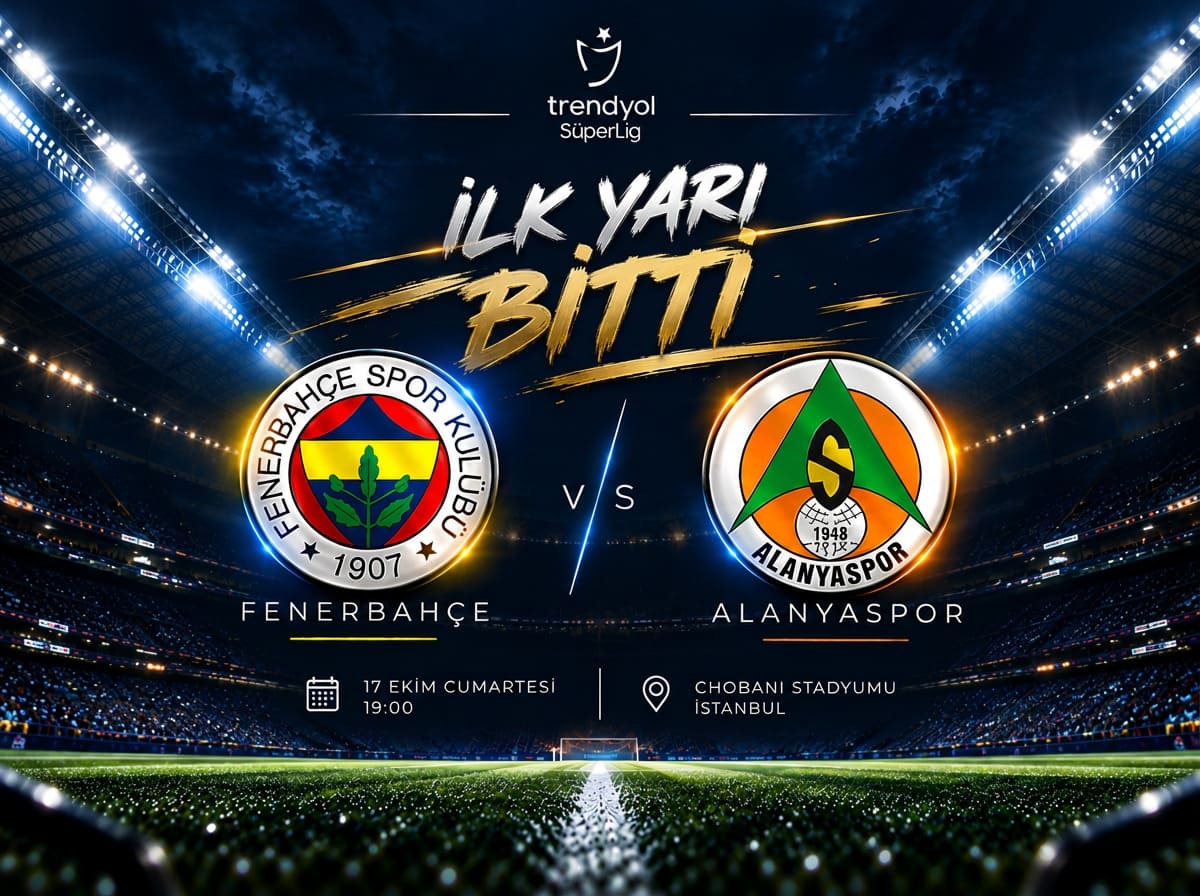 Fenerbahçe-Alanyaspor maçında ilk yarı sona erdi! Lukaku sahneye çıktı