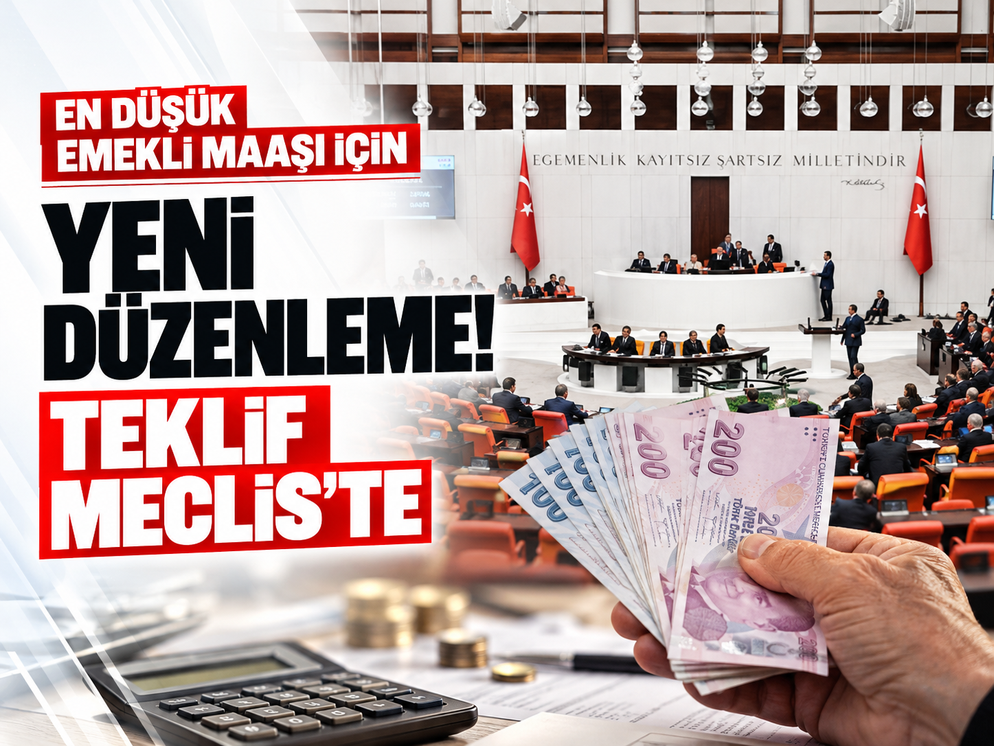 En düşük emekli maaşı için yeni düzenleme! Teklif Meclis'te