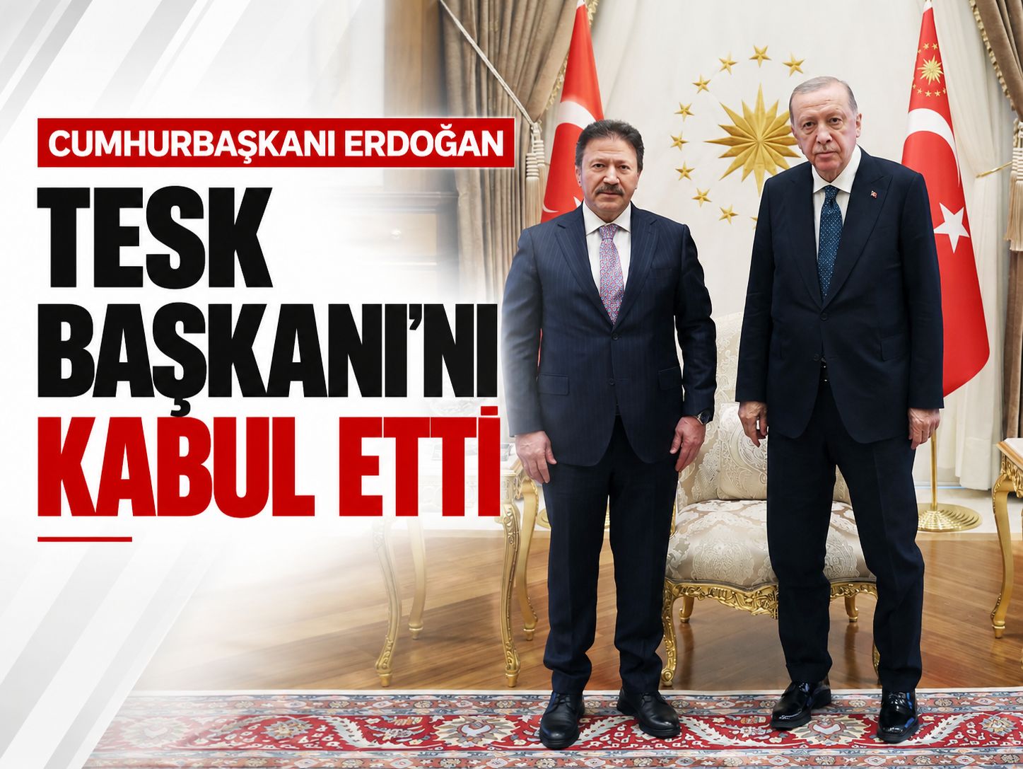 Cumhurbaşkanı Erdoğan, TESK Başkanı Mehmet Yiğiner'i kabul etti
