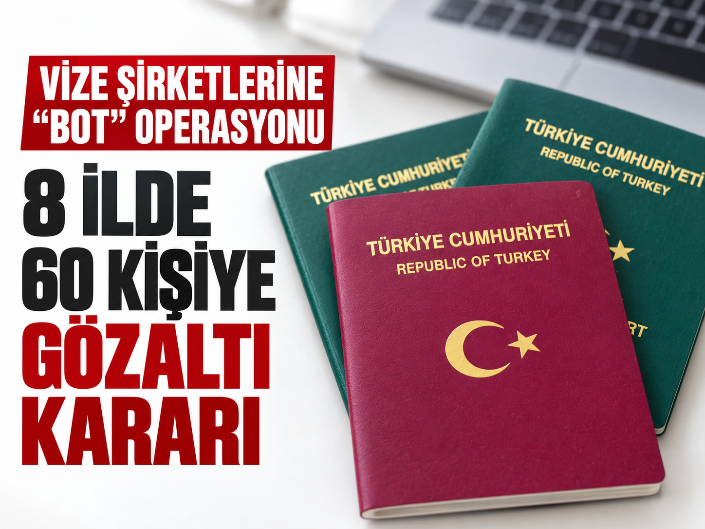 Vize şirketlerine “bot” operasyonu: 8 ilde 60 kişiye gözaltı kararı