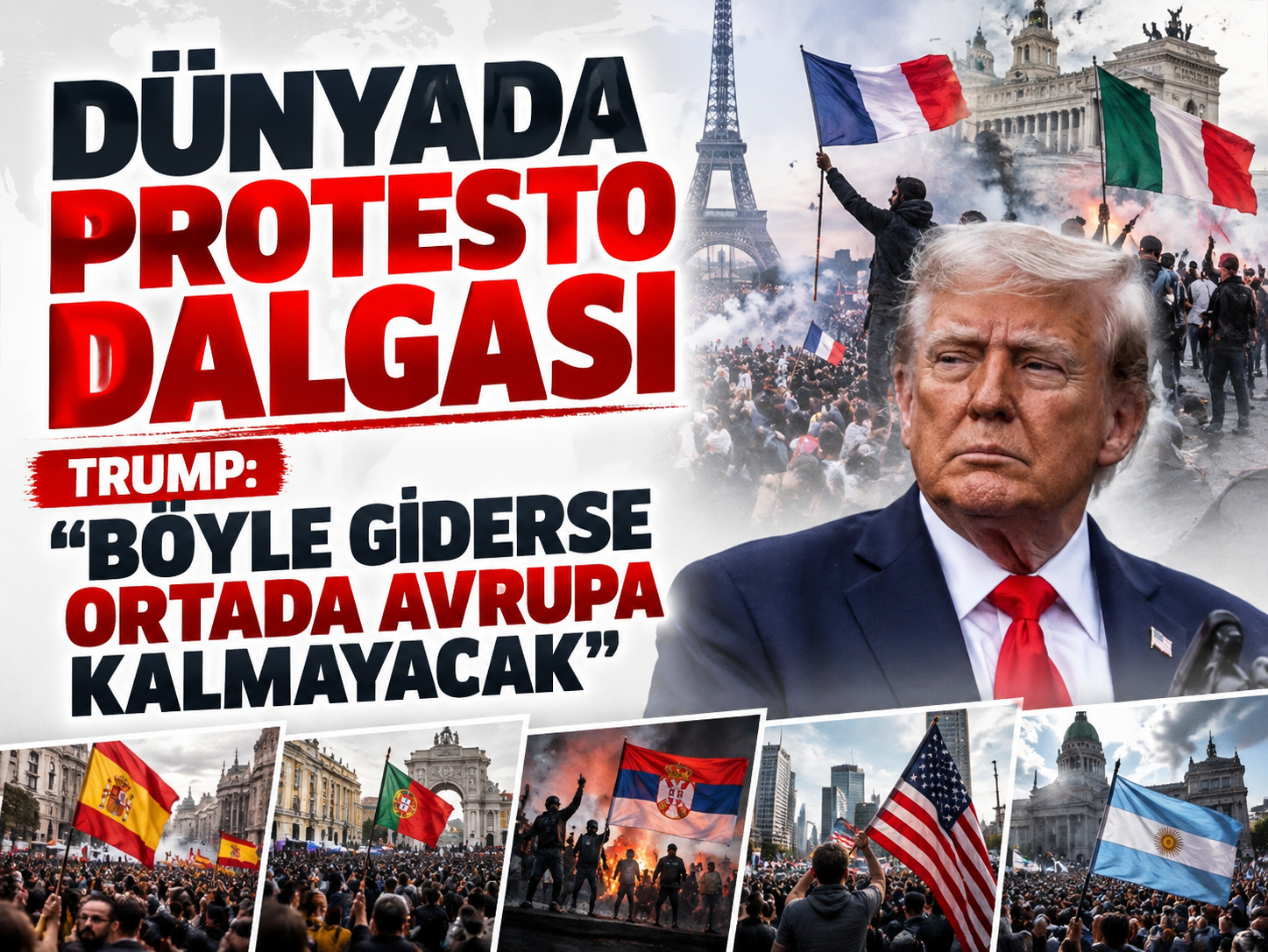 Dünyada toplumsal öfke yükseliyor: Trump “Ortada Avrupa kalmayacak” dedi