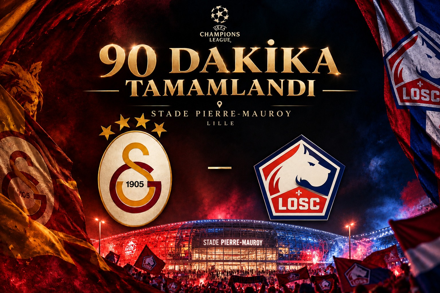 Galatasaray Fransa’da geri döndü, Lille’i devirdi