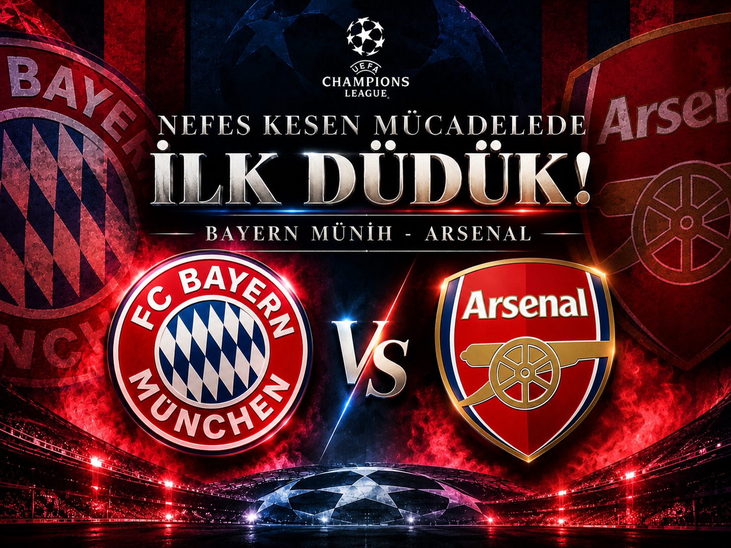 Bayern Münih-Arsenal maçında ilk düdük çaldı