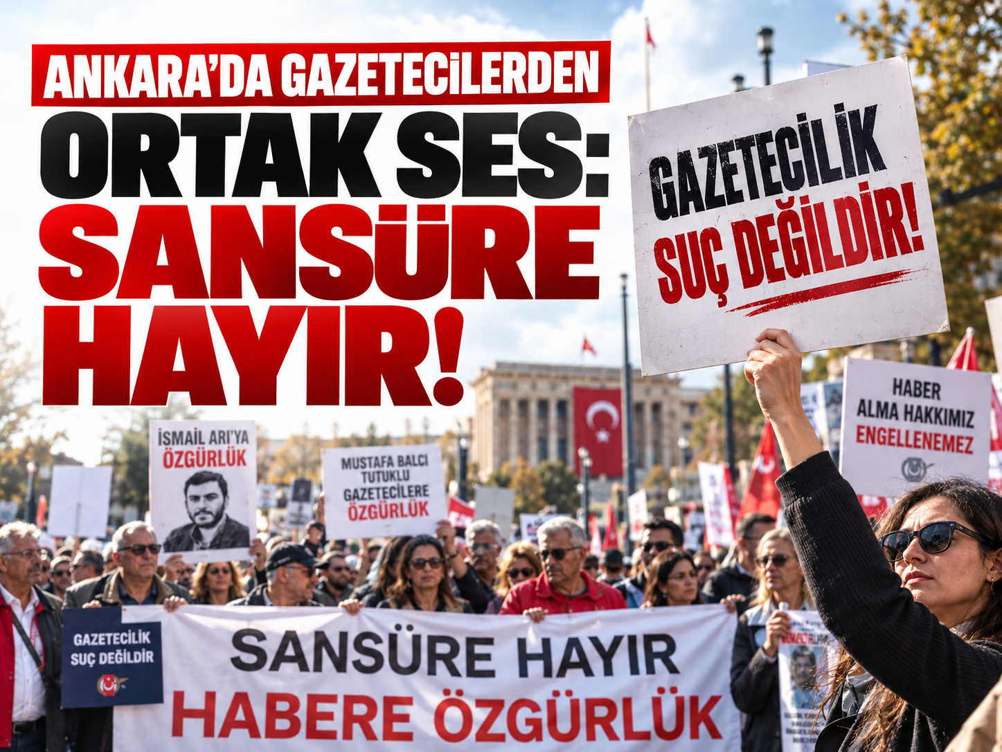 Ankara’da gazetecilerden ortak ses: Sansüre hayır!