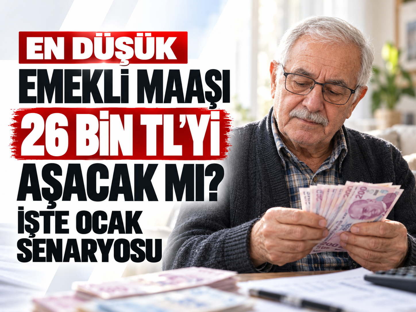 En düşük emekli maaşı 26 bin TL’yi aşacak mı? İşte ocak senaryosu