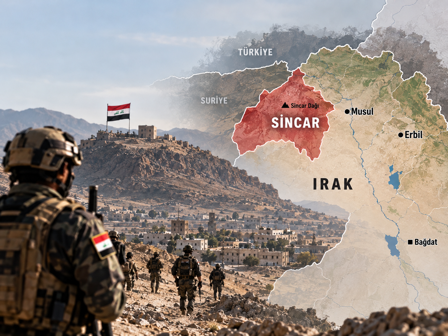 Irak ordusu Sincar'da YBŞ'nin askeri noktalarını devralmaya başladı