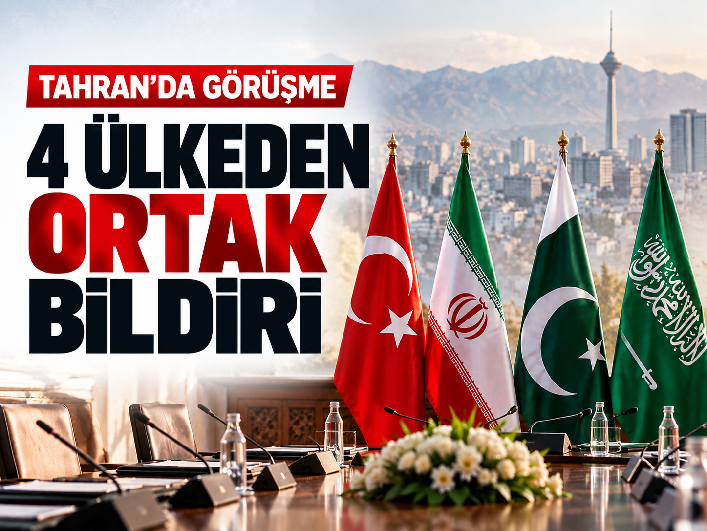Tahran'da dörtlü zirve! Ortak bildiri yayımlandı