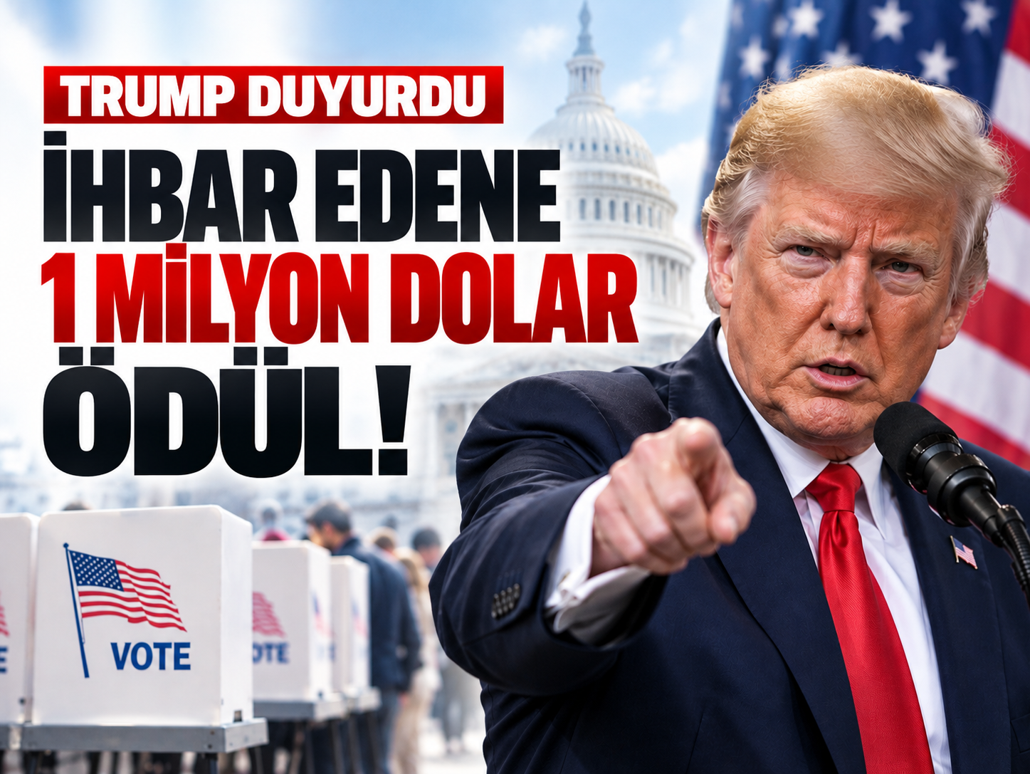 Trump'tan seçim hilesi ihbarına 1 milyon dolar vaadi
