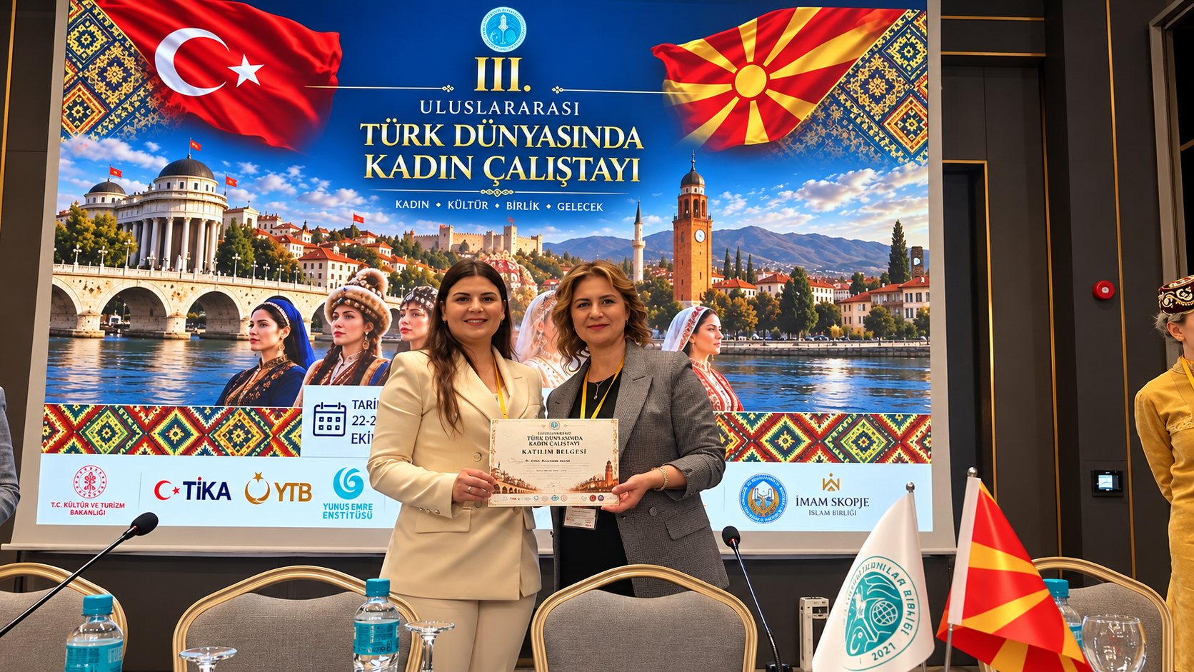 Türk dünyasının kadınları III. Uluslararası Kadın Çalıştayı için Üsküp'te buluştu
