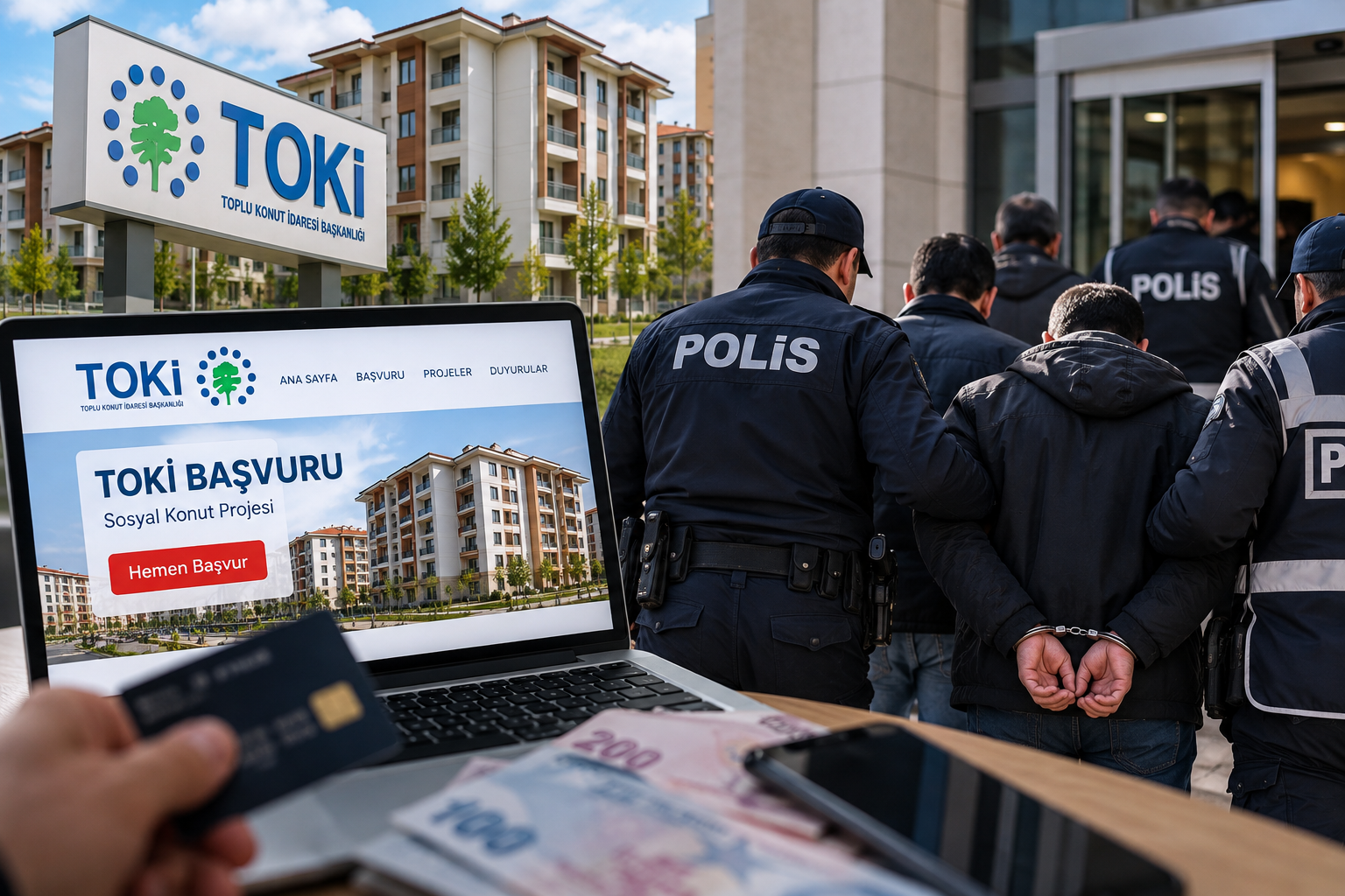 Ankara merkezli sahte TOKİ operasyonunda 8 gözaltı