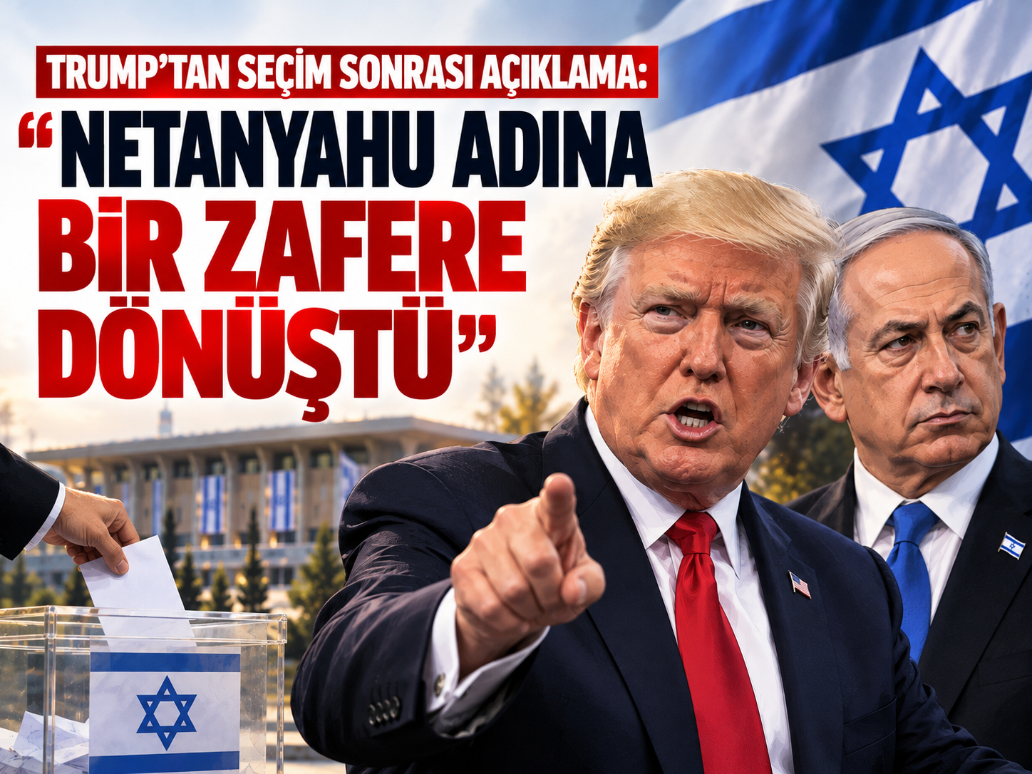 İsrail'de 61 sandalye çıkmadı, Trump zafer ilan etti!