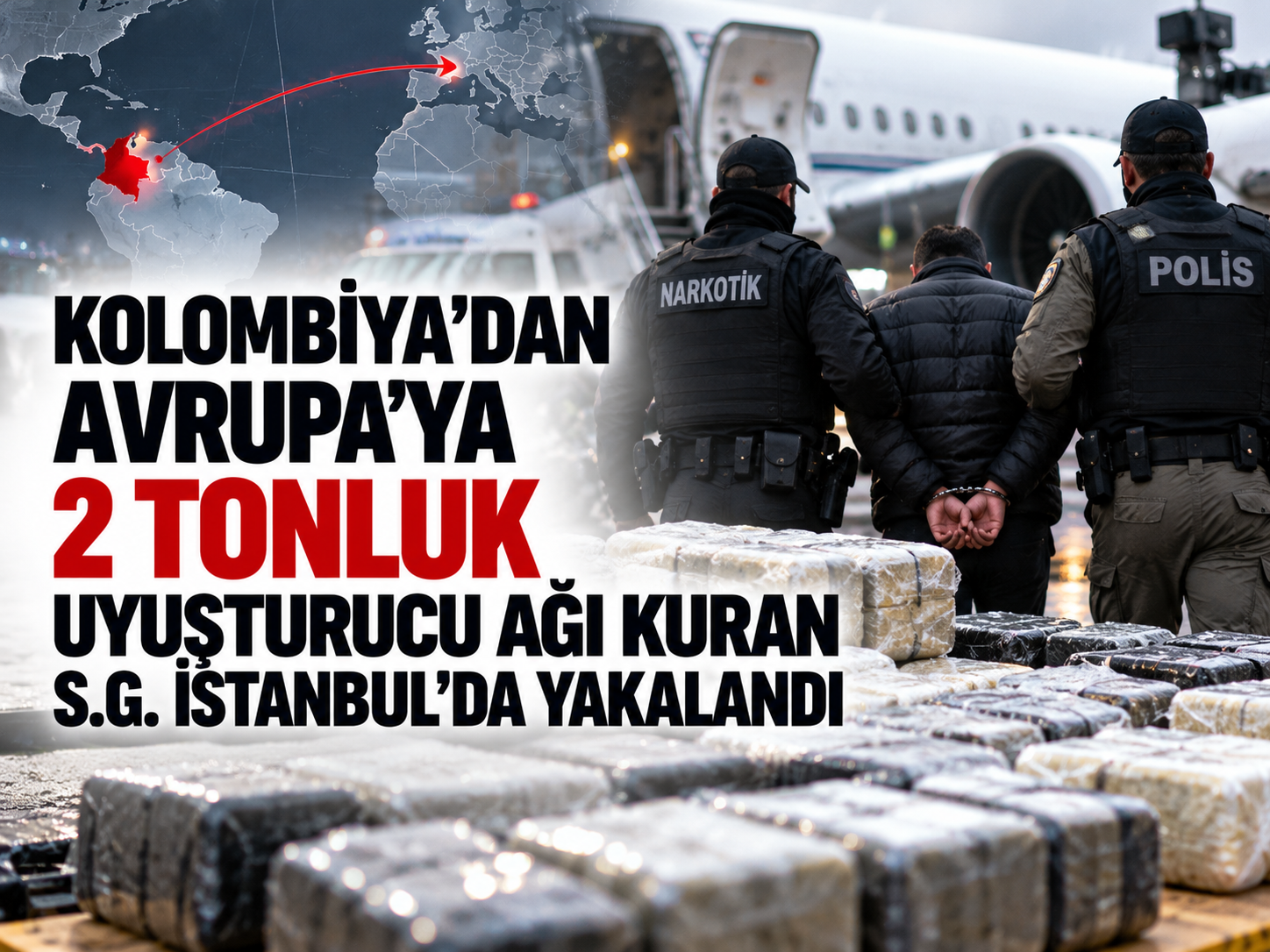Kolombiya'dan Avrupa'ya 2 tonluk uyuşturucu ağı kuran S.G. İstanbul'da yakalandı