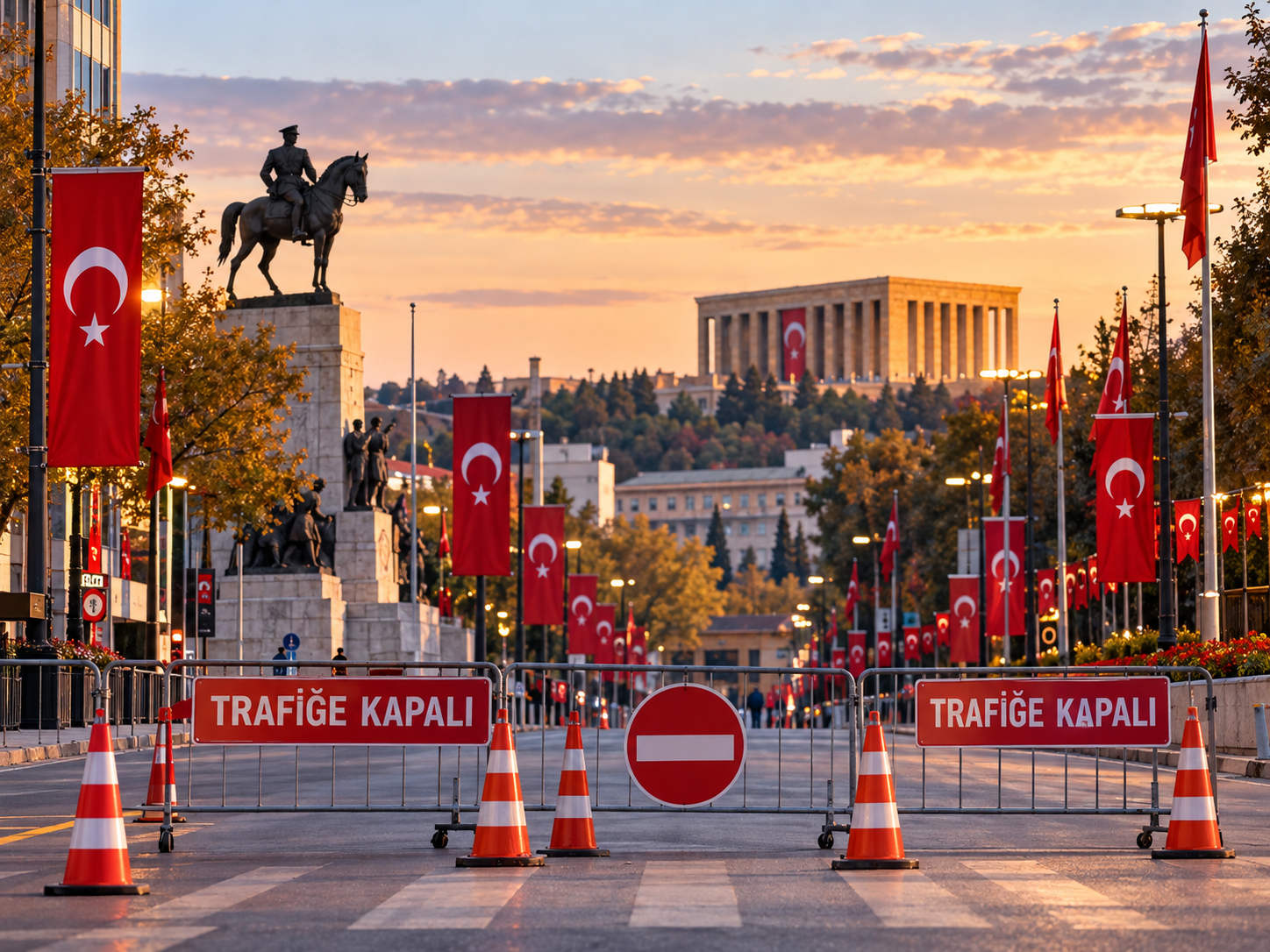 Ankara'da 29 Ekim'de bu yollar trafiğe kapatılacak