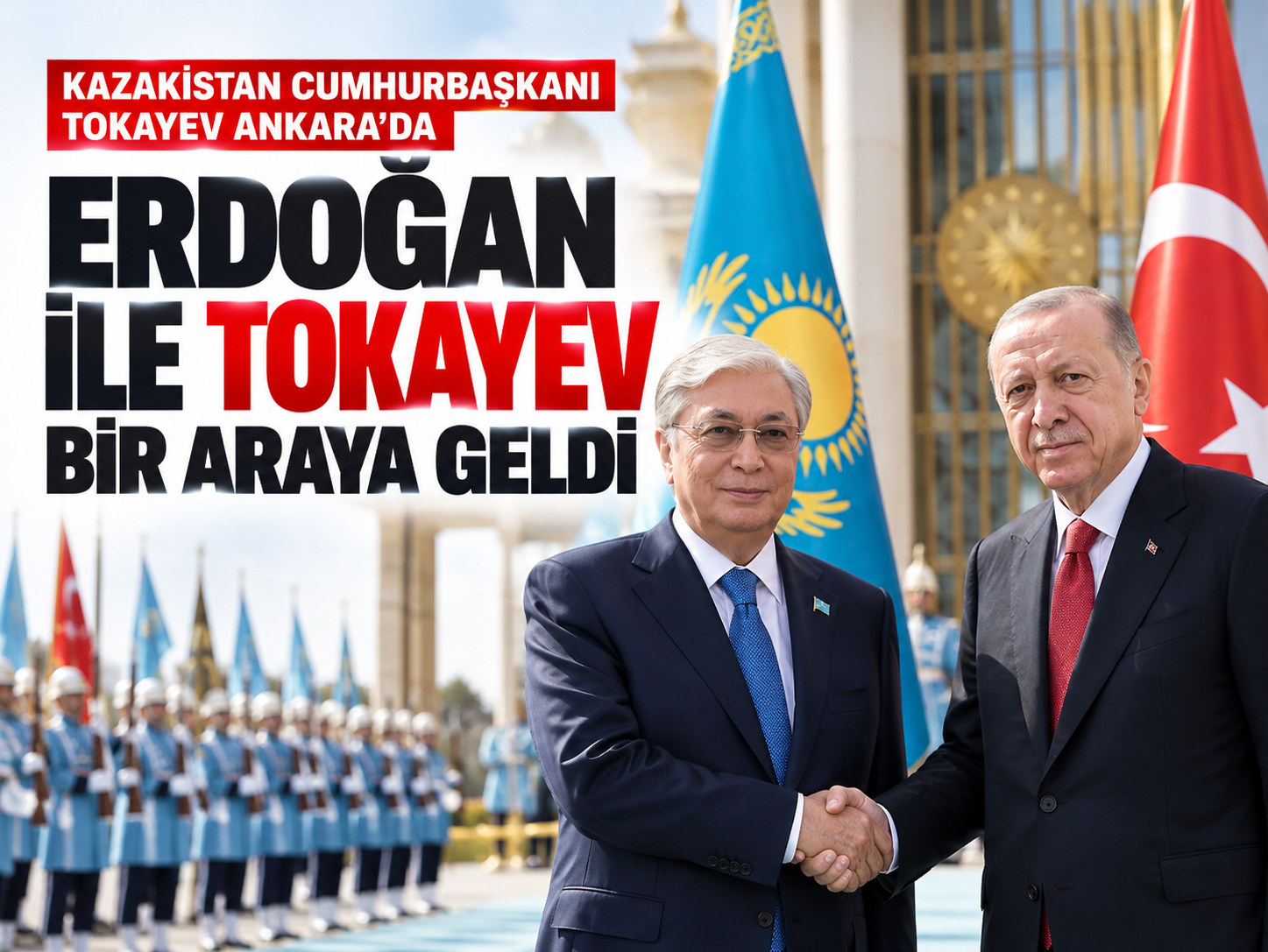 Erdoğan ile Tokayev Külliye'de bir araya geldi