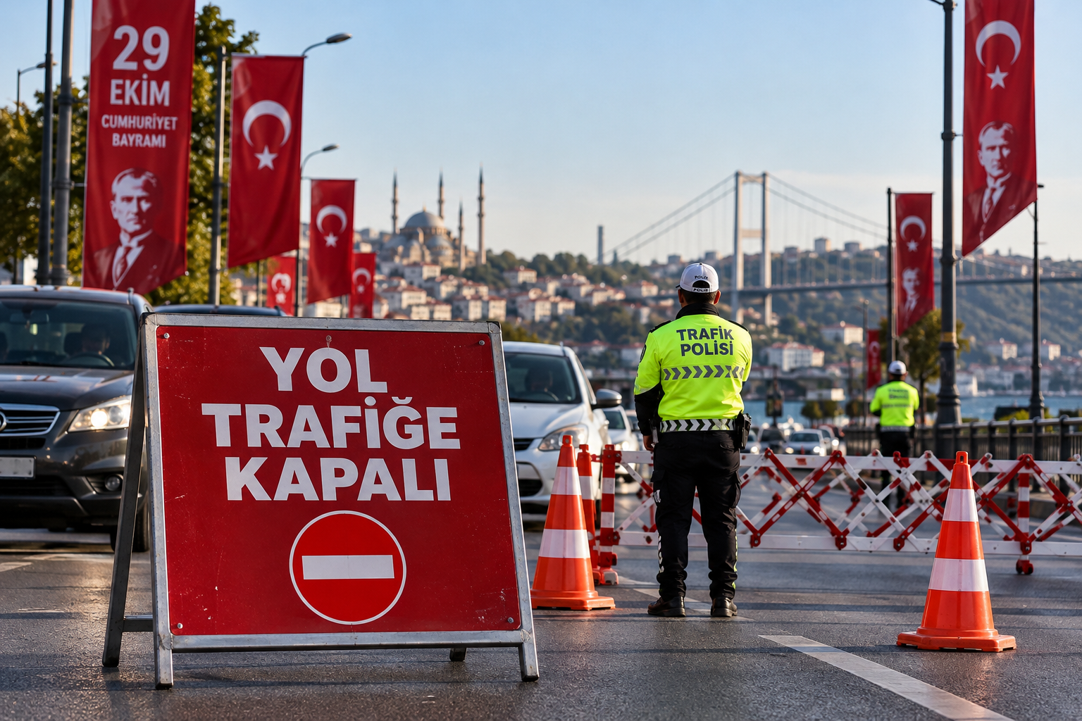 İstanbul'da 29 Ekim için trafik düzenlemesi! İşte kapatılacak yollar