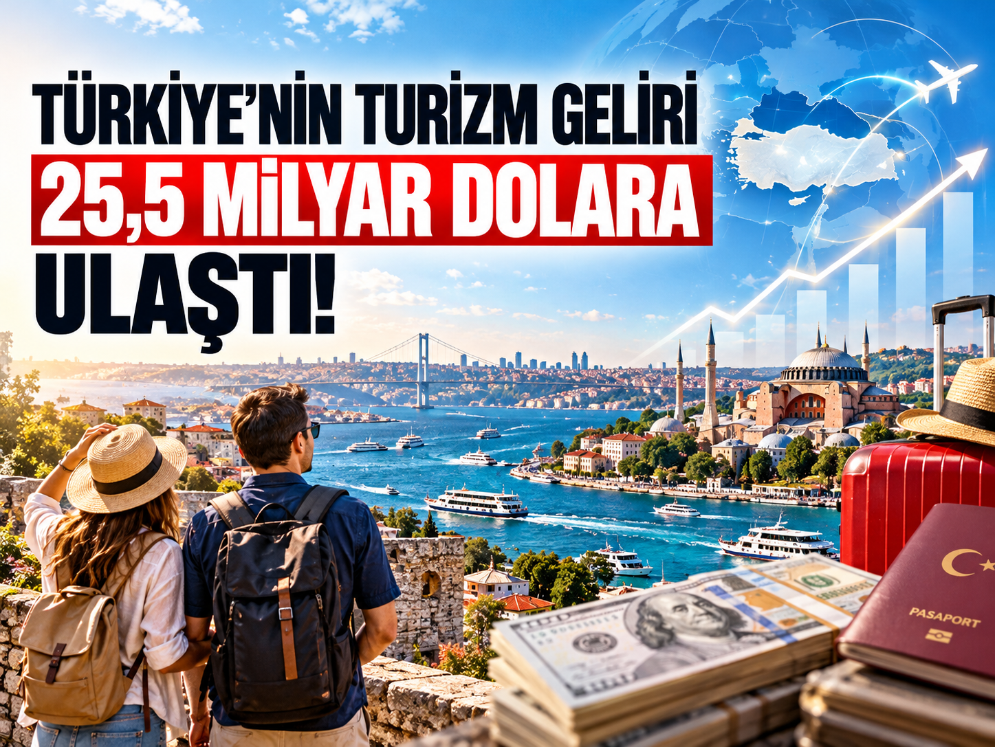 Türkiye'nin turizm geliri 25,5 milyar dolara ulaştı!