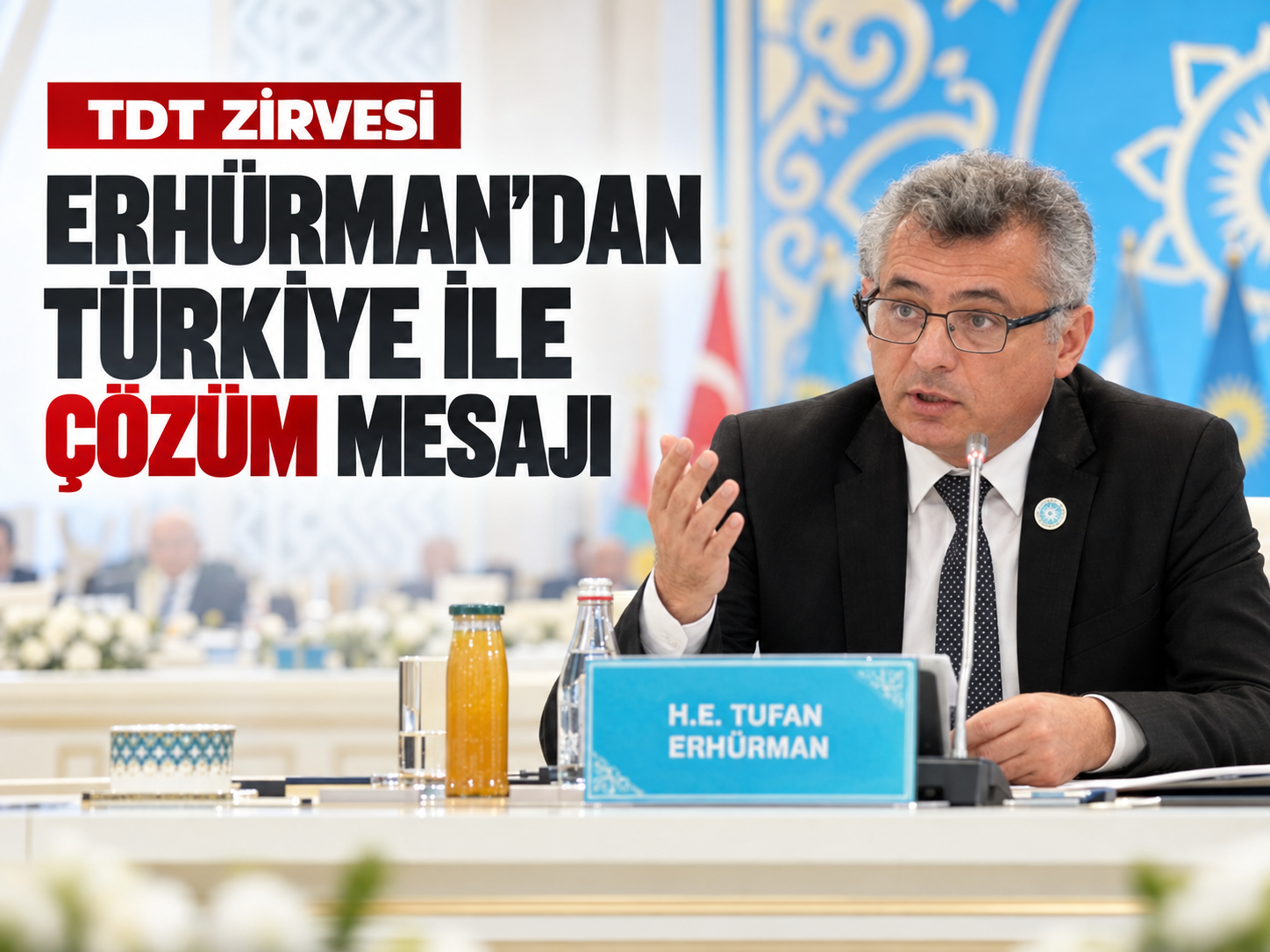 KKTC lideri Erhürman'dan TDT Zirvesi'nde Türkiye ile çözüm mesajı!